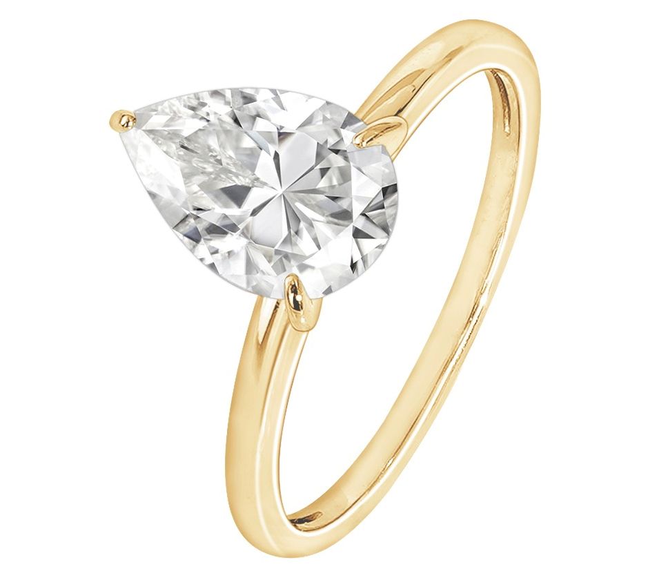 Diamonique 2.00 cttw Choice of Cut Solitaire Ring, 14K Gold