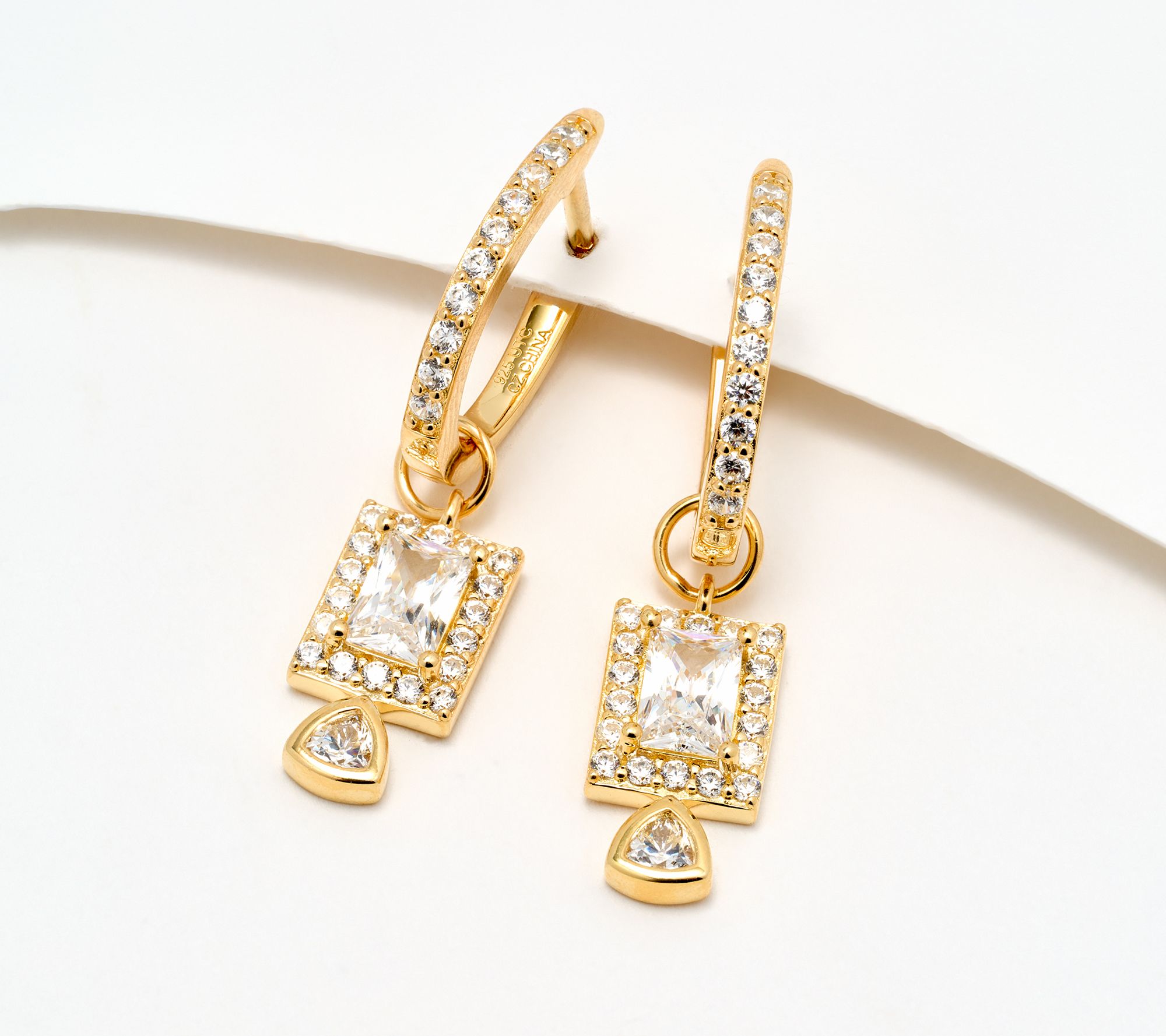 Diamonique x Kathy Levine Star Power Earrings, Sterling Silver