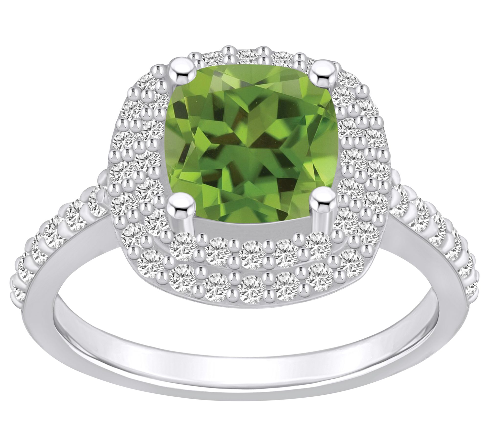 Affinity Gems Cushion Gemstone & 0.65 cttw Diamond Ring, 14K