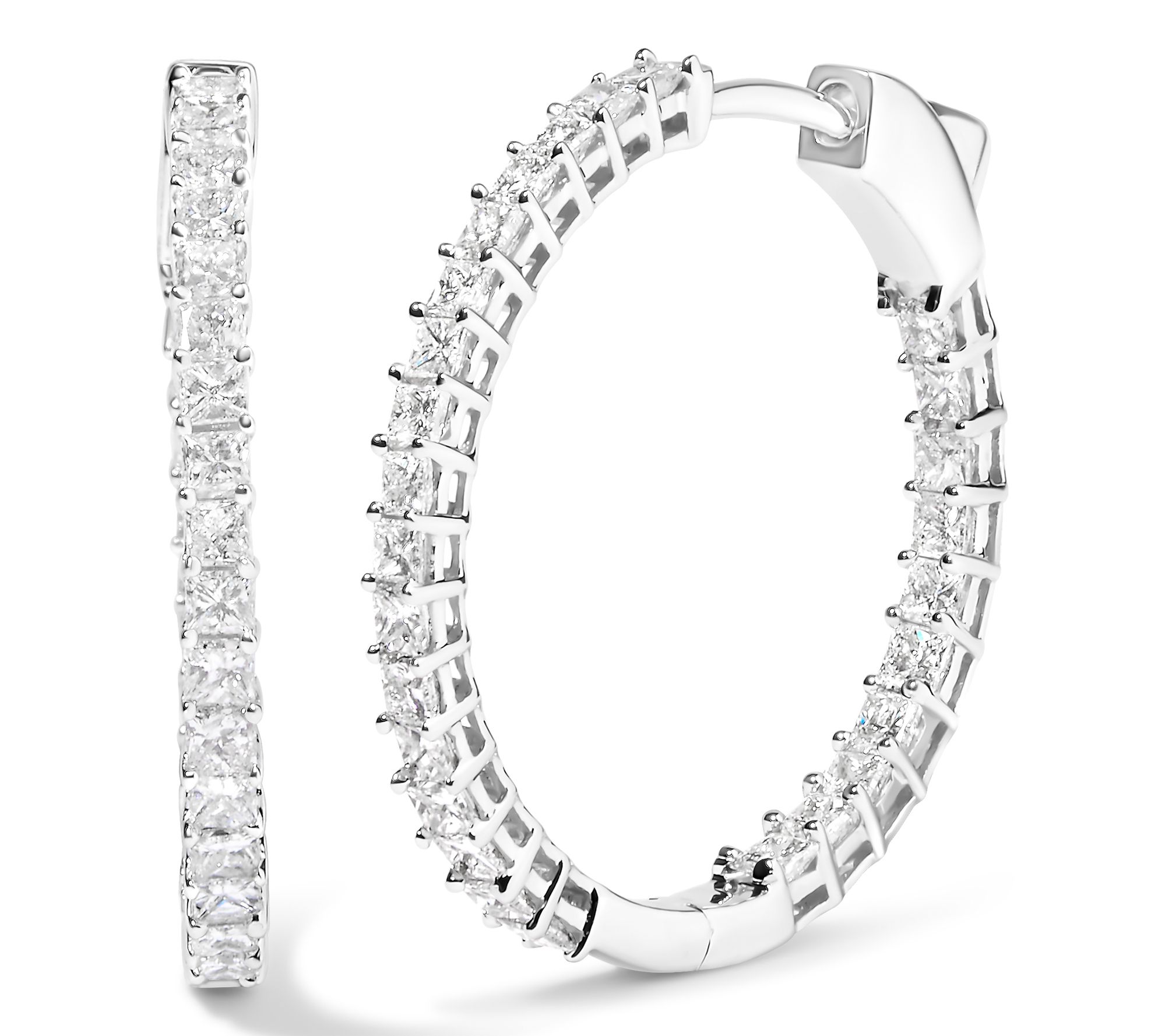 Haus of Brilliance 3.00 cttw Diamond Hoop Earrings, 14K Gold