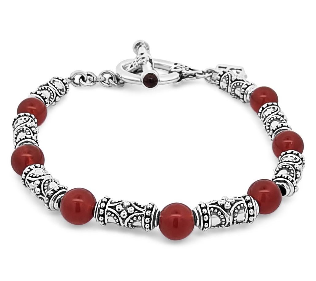 Elyse Ryan Sterling Gemstone Bali Station Bracelet