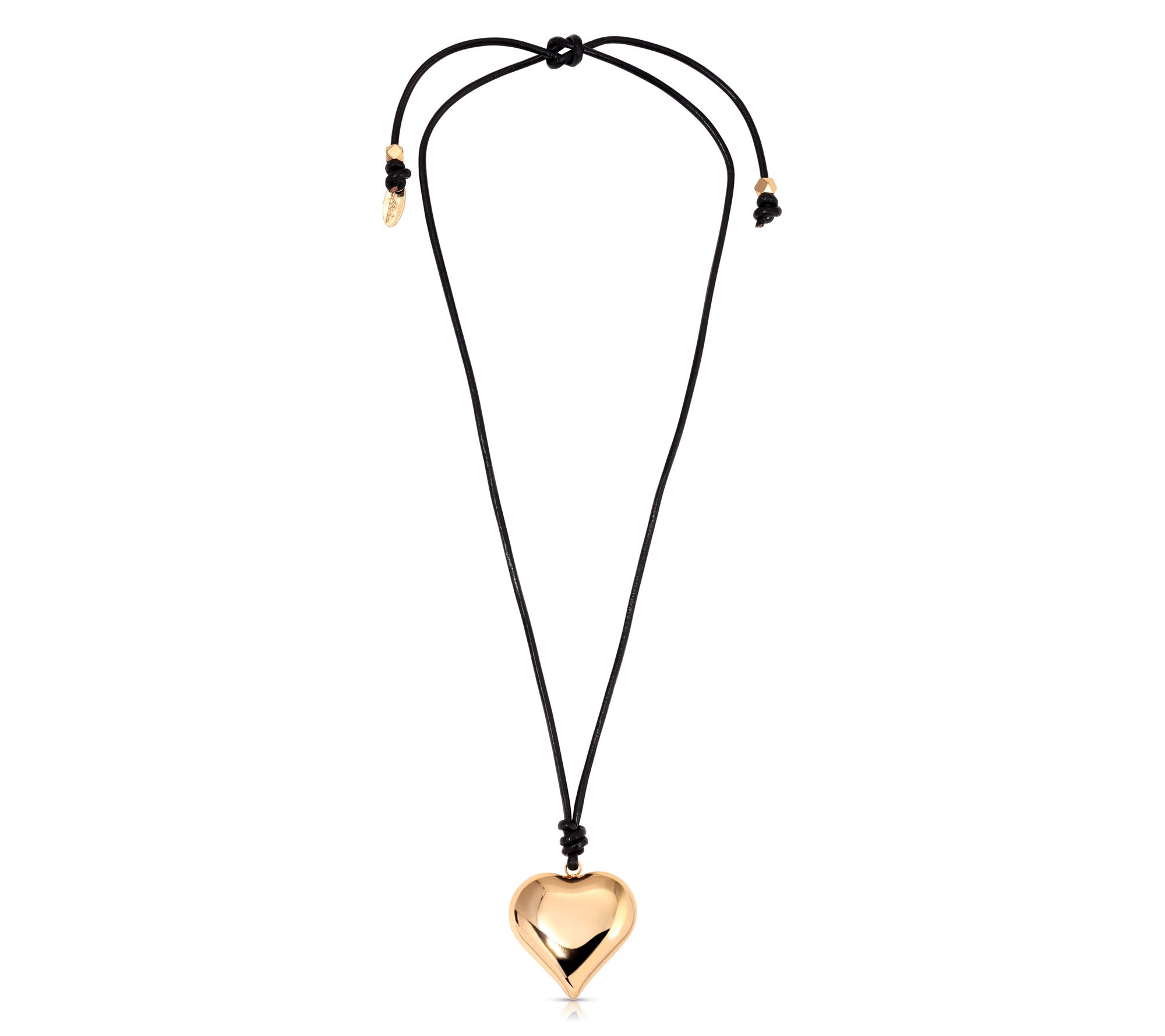 Ettika Heart Pendant w/ Adjustable Cord Necklace
