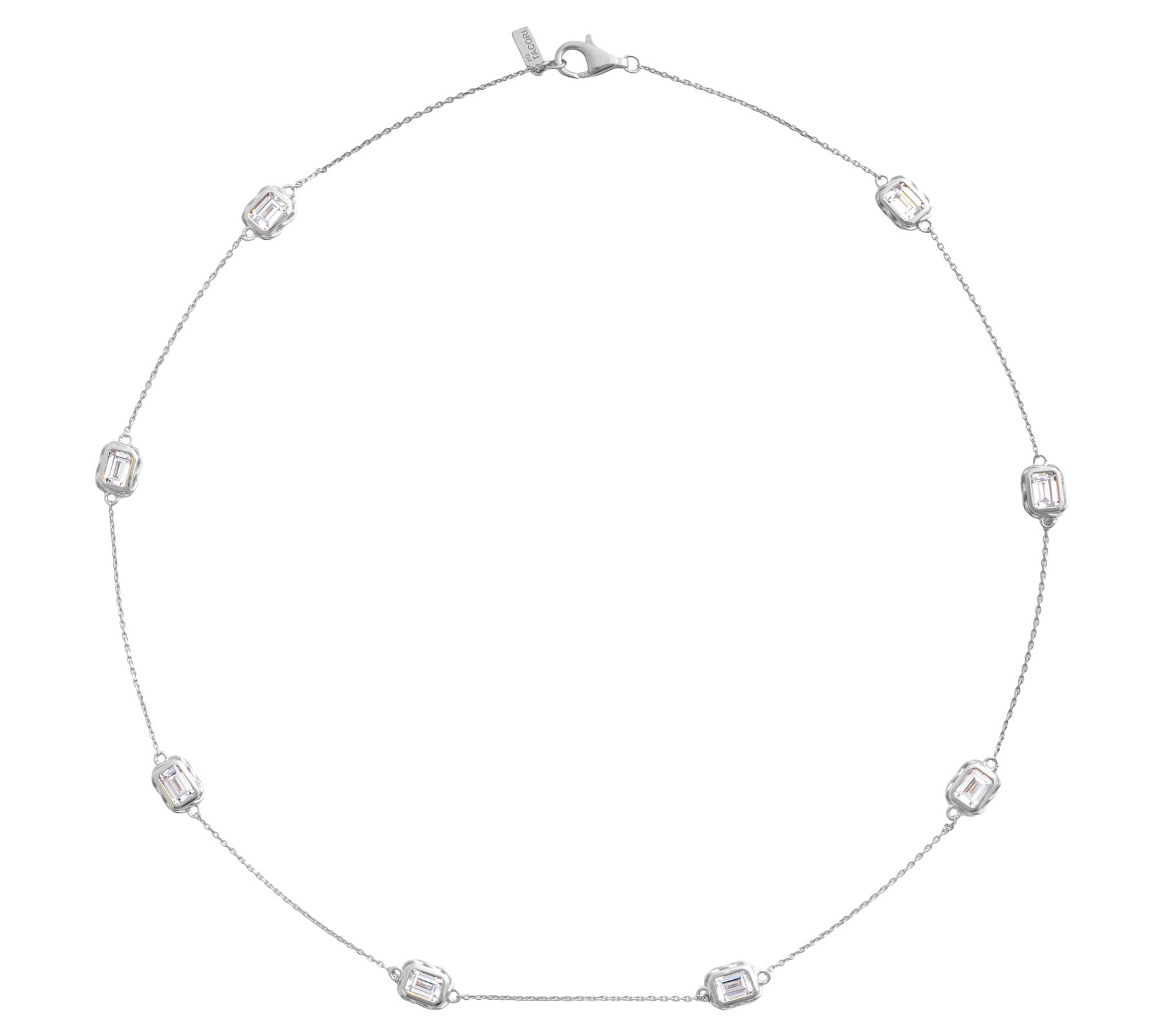 XO TACORI Lab Grown Diamond 4.00 cttw Emerald 18 Necklace, 14K