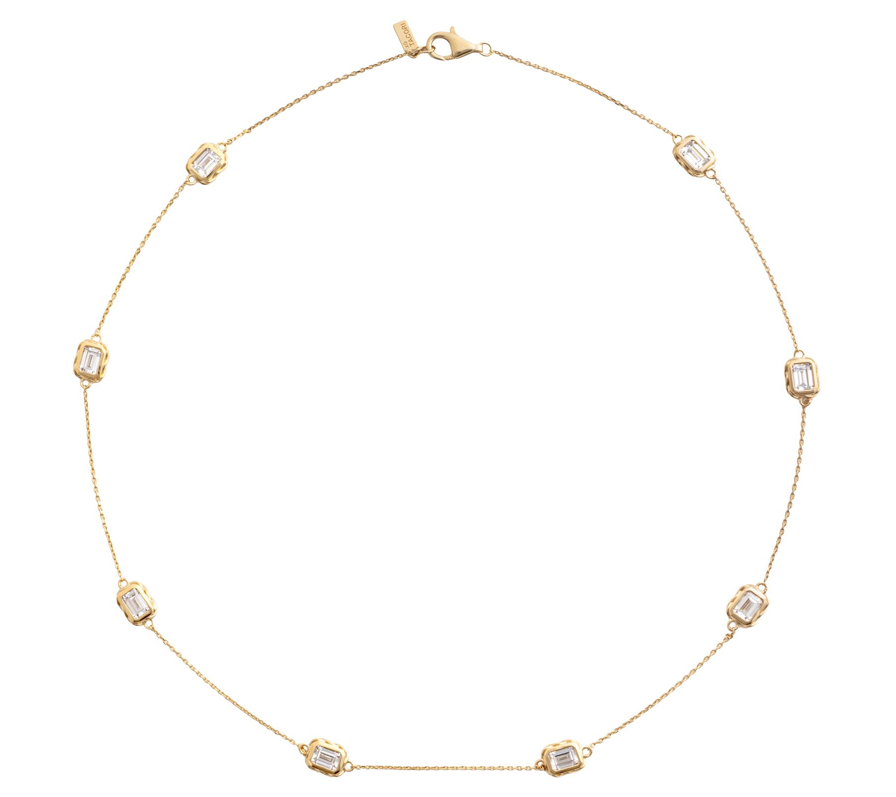 XO TACORI Lab Grown Diamond 4.00 cttw Emerald 18 Necklace, 14K