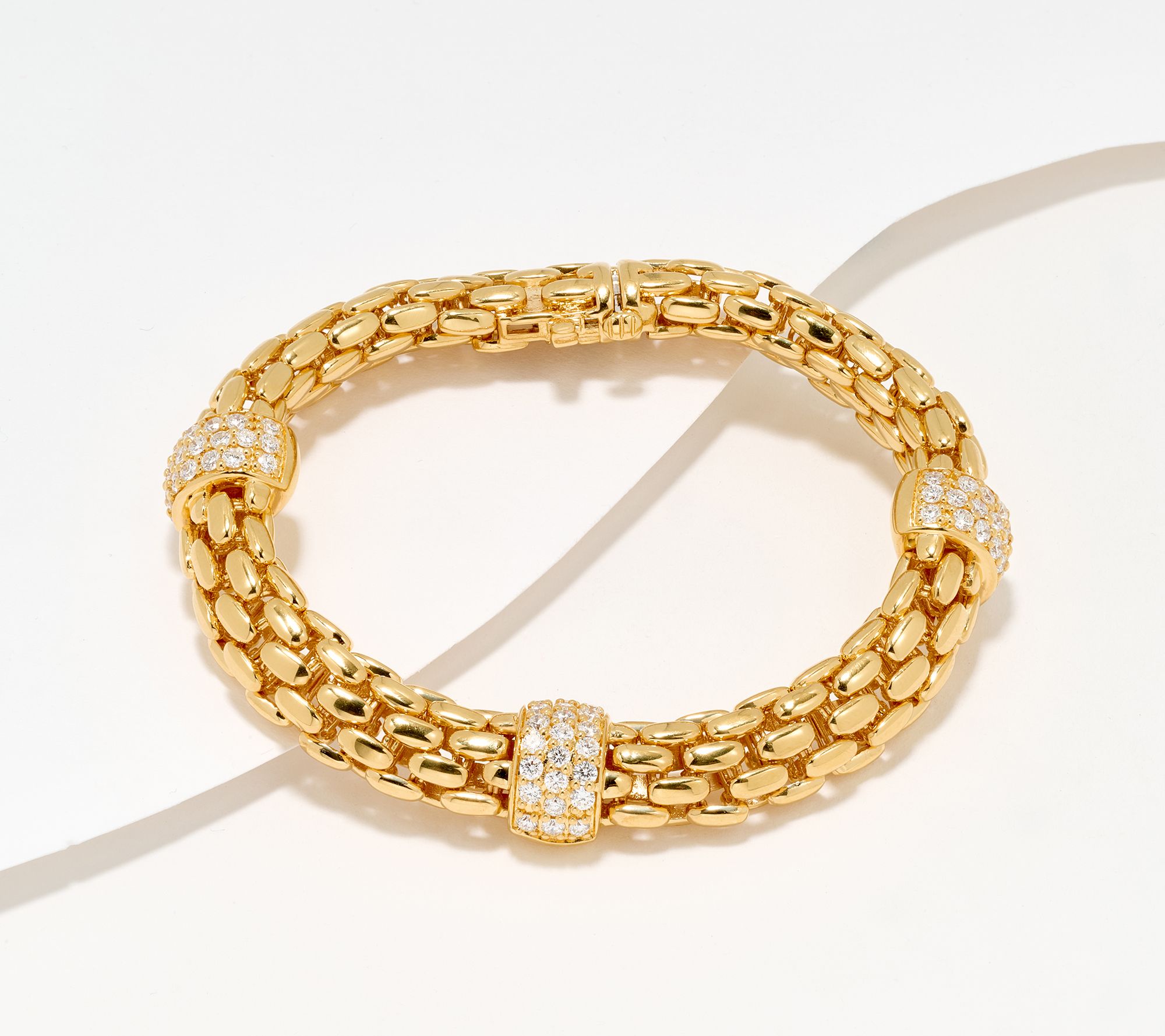 Fire Light Lab Grown Diamond 1.69 cttw Bold Chain Bracelet, Sterling Silver