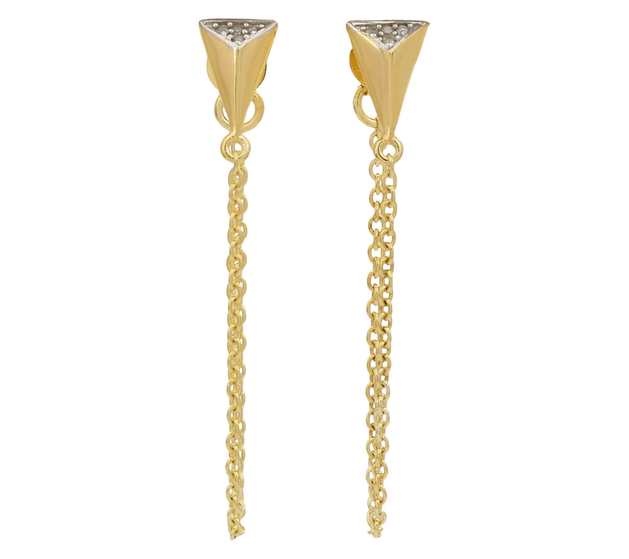 Affinity Diamonds Accent Dangle Earrings, 14K Gold Plated
