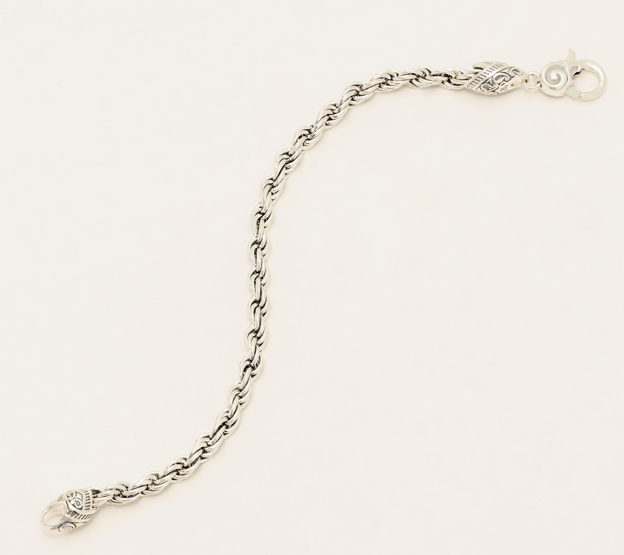 Third Person Sterling Silver 4.9mm Rope Chain bracelet 16.7g