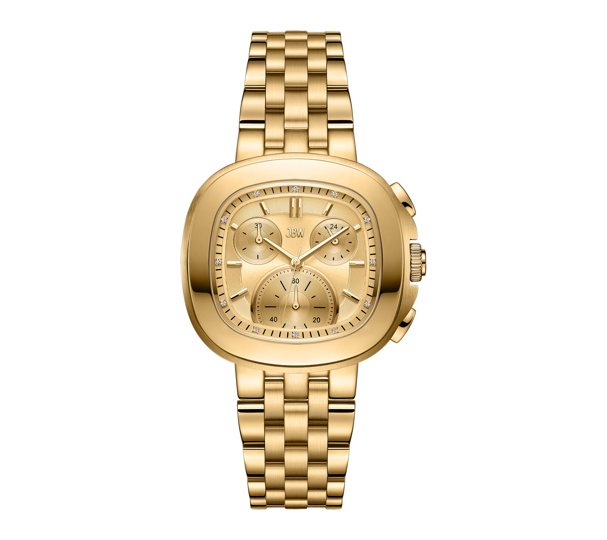 JBW Men's Coast 18K Gold Plate d Lab Grown Dia mond Watch