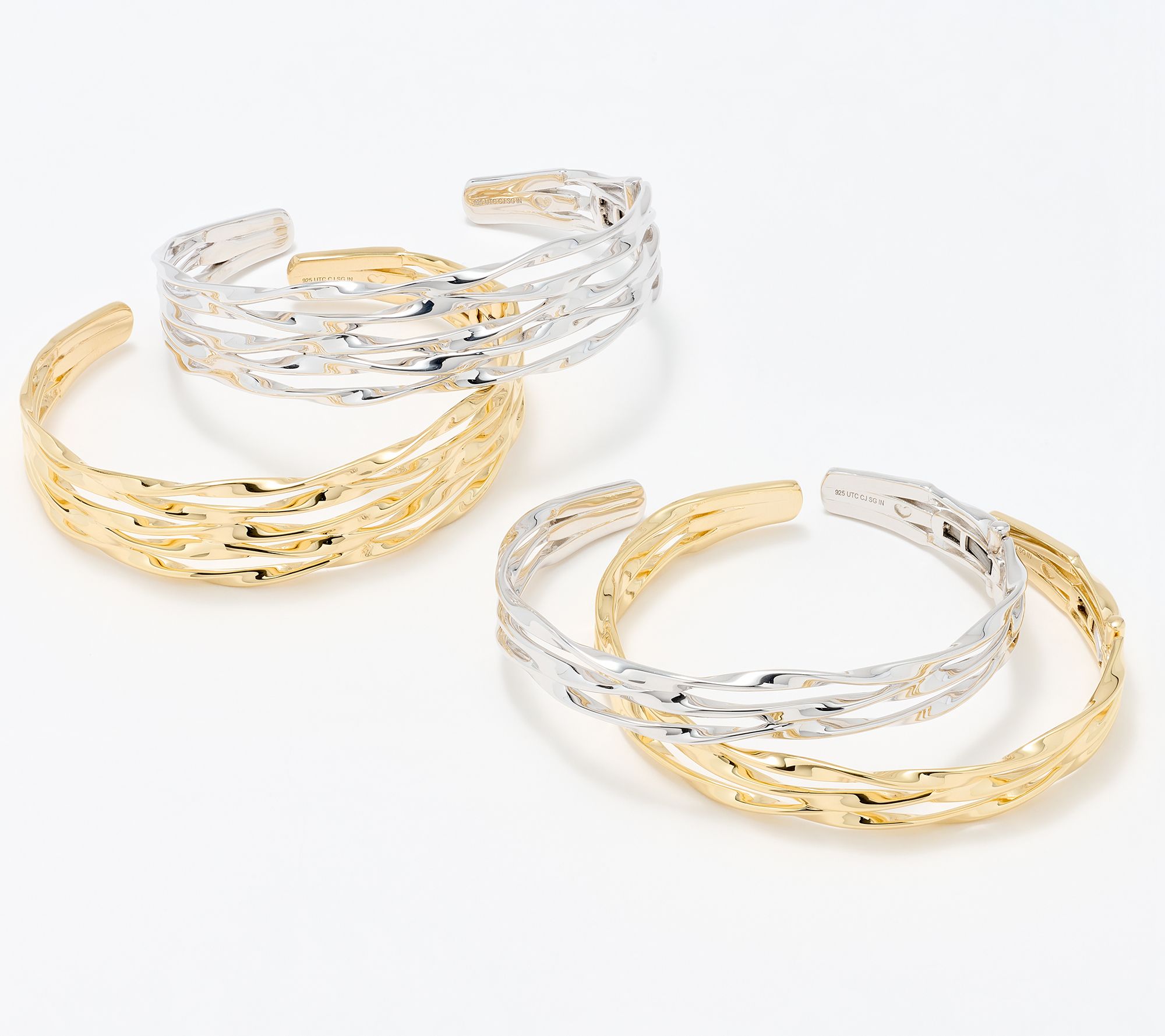 Christian James by Scott Grimes Sterling Silver 3 or 5 Ripple Cuff Bracelet