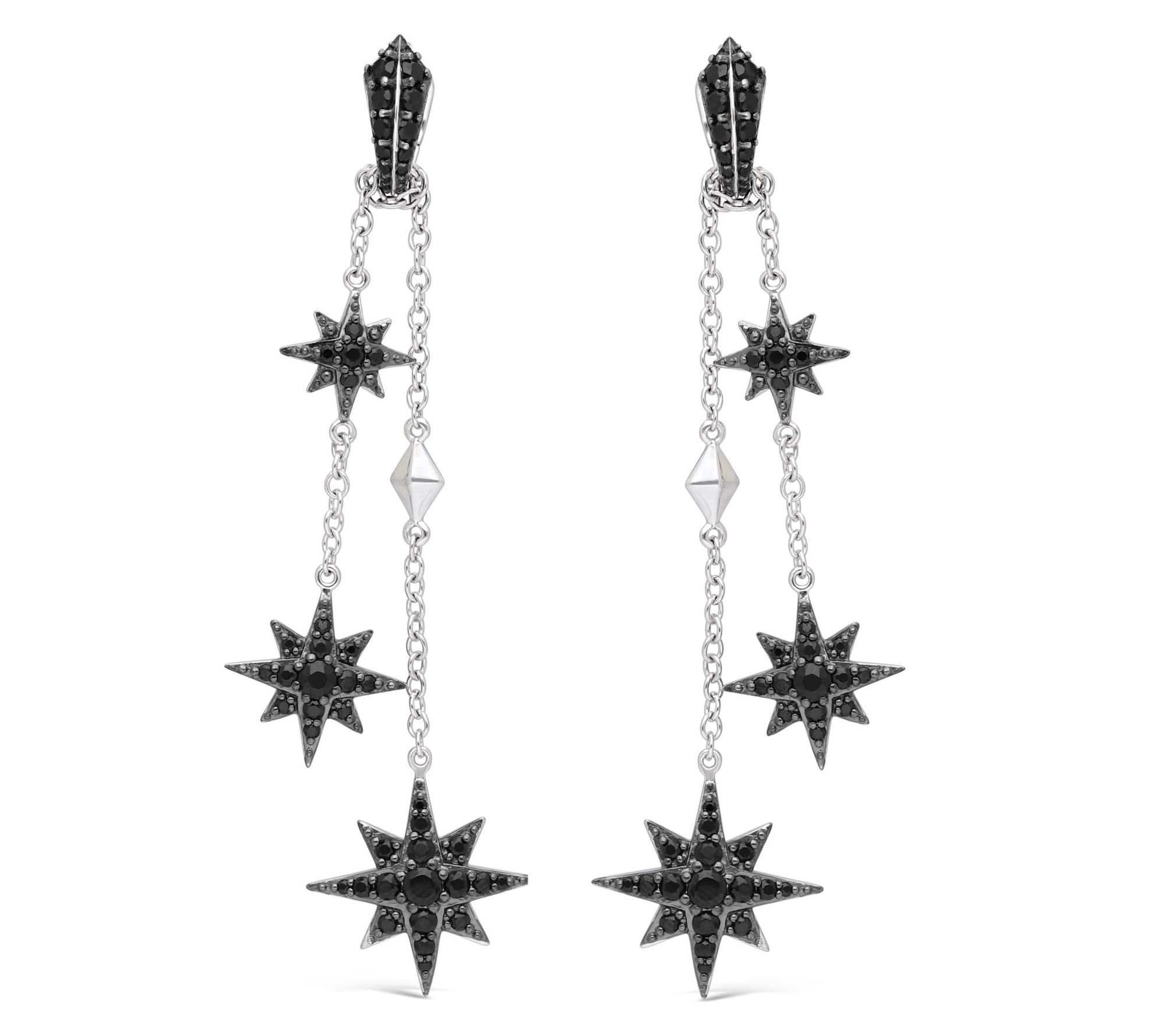 Margo Manhattan Sterling Black Spinel Twinkle Errings