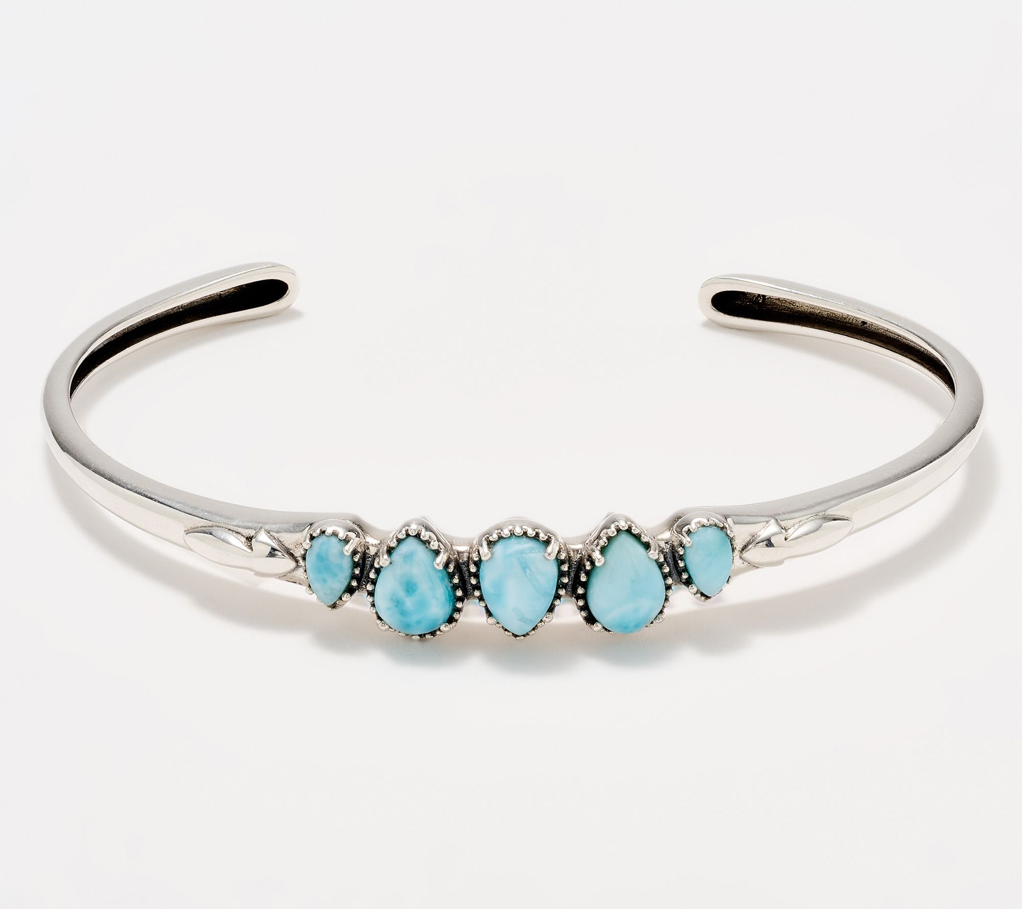 American West Sterling Five Pear Gemstone Cuff