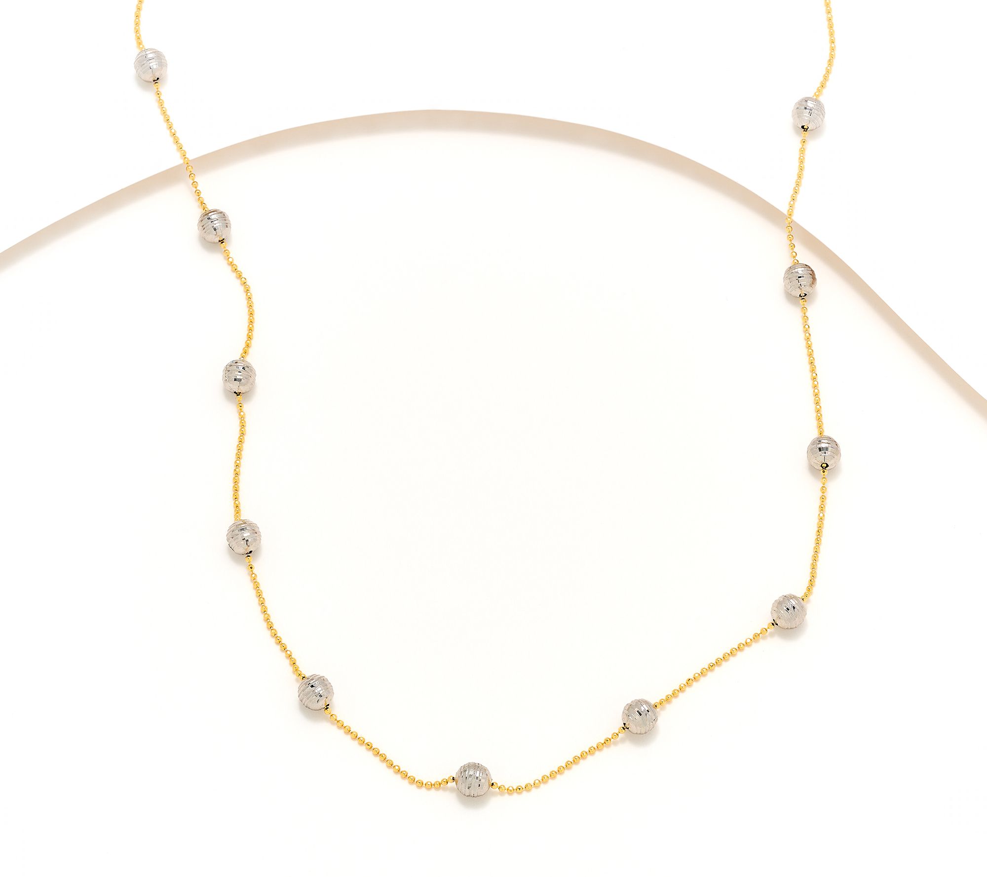 "As Is" David Markstein 20" Sterling Bead Stations Chain Necklace