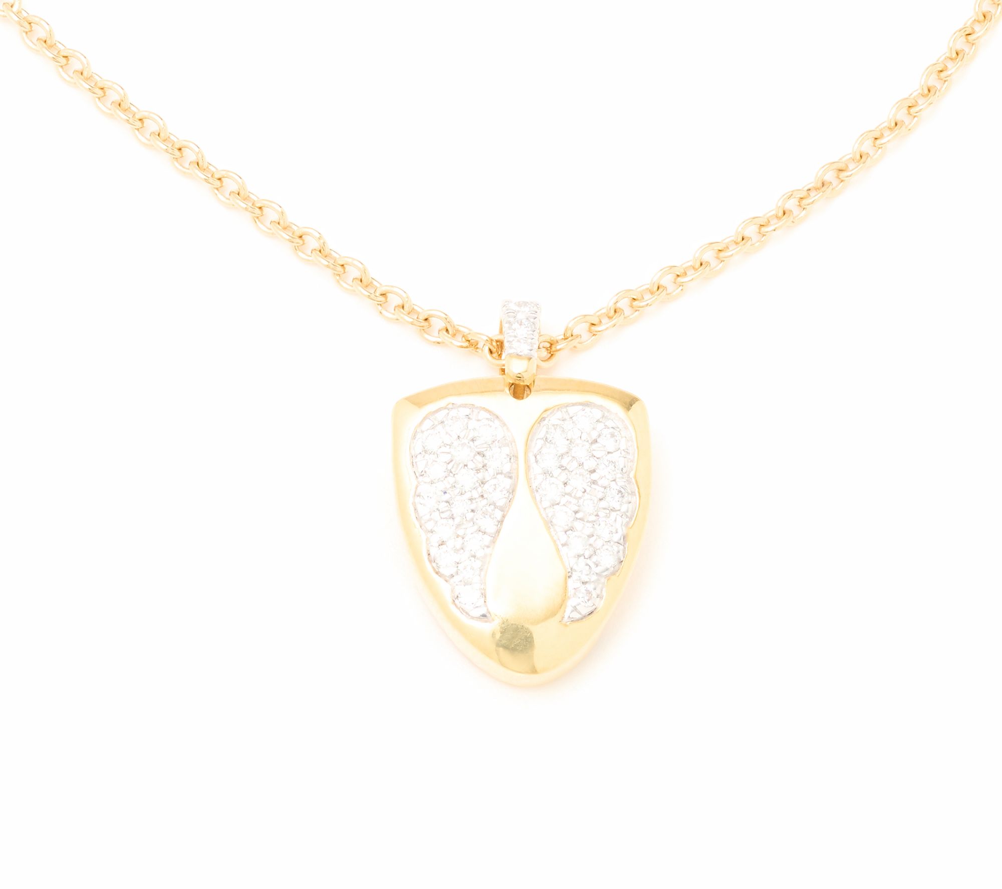 Fire Light Lab Grown Diamonds .25 cttw Angel Pendant, Sterl