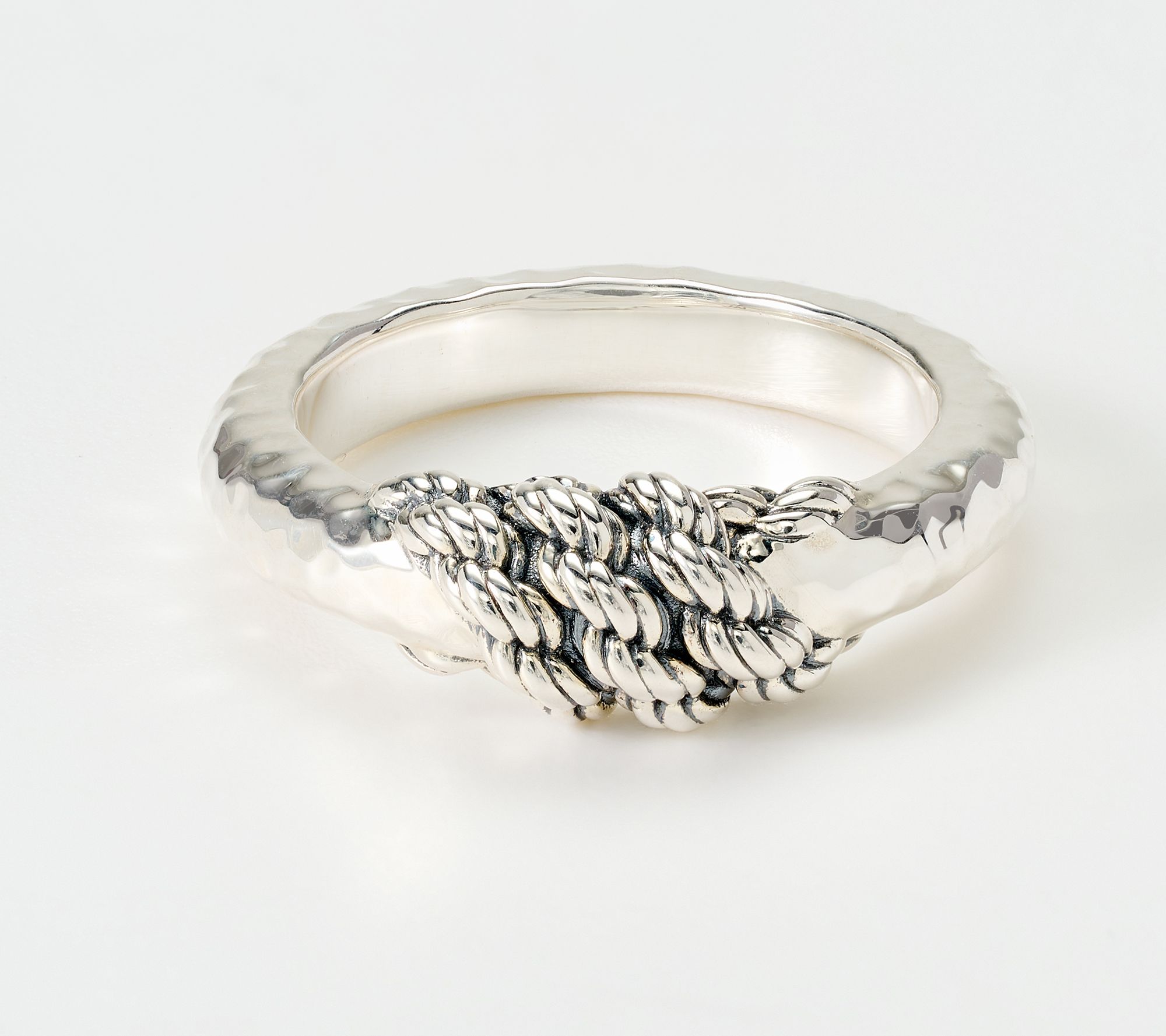 JAI Ireland Sterling Silver Cara Rope Station Ring