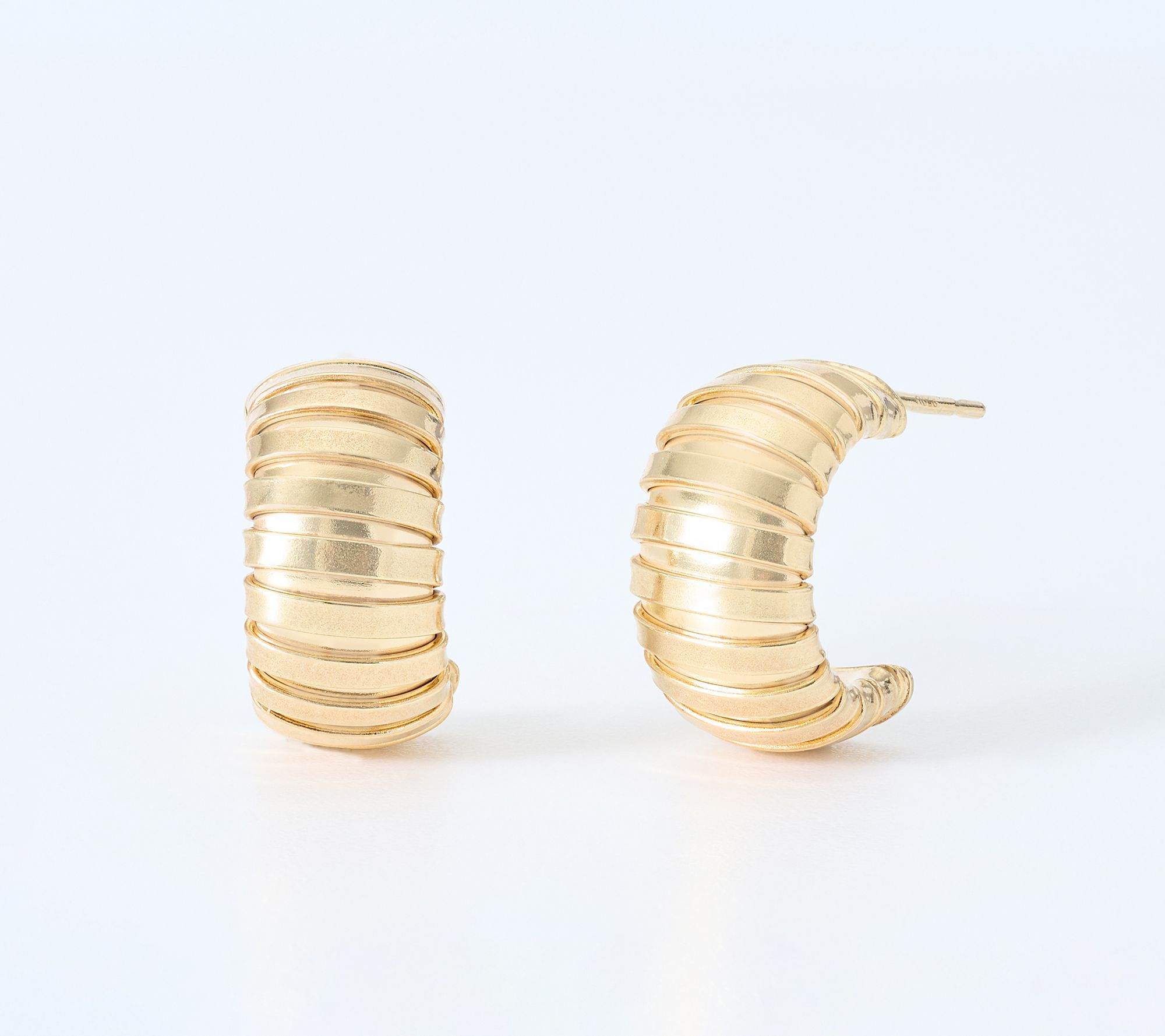 Ultrafine 950 Silver 1/2" Tubogas Hoop Earrings