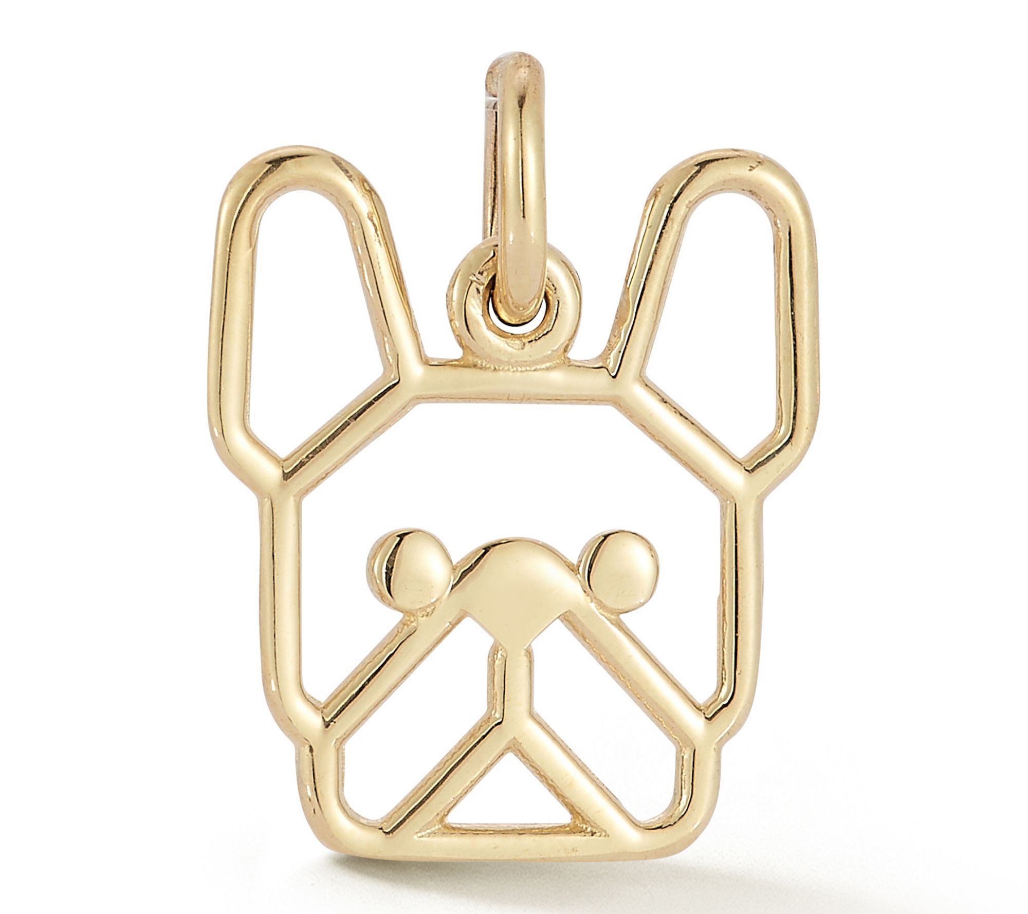  Italian Gold Bulldog Pendant, 14K