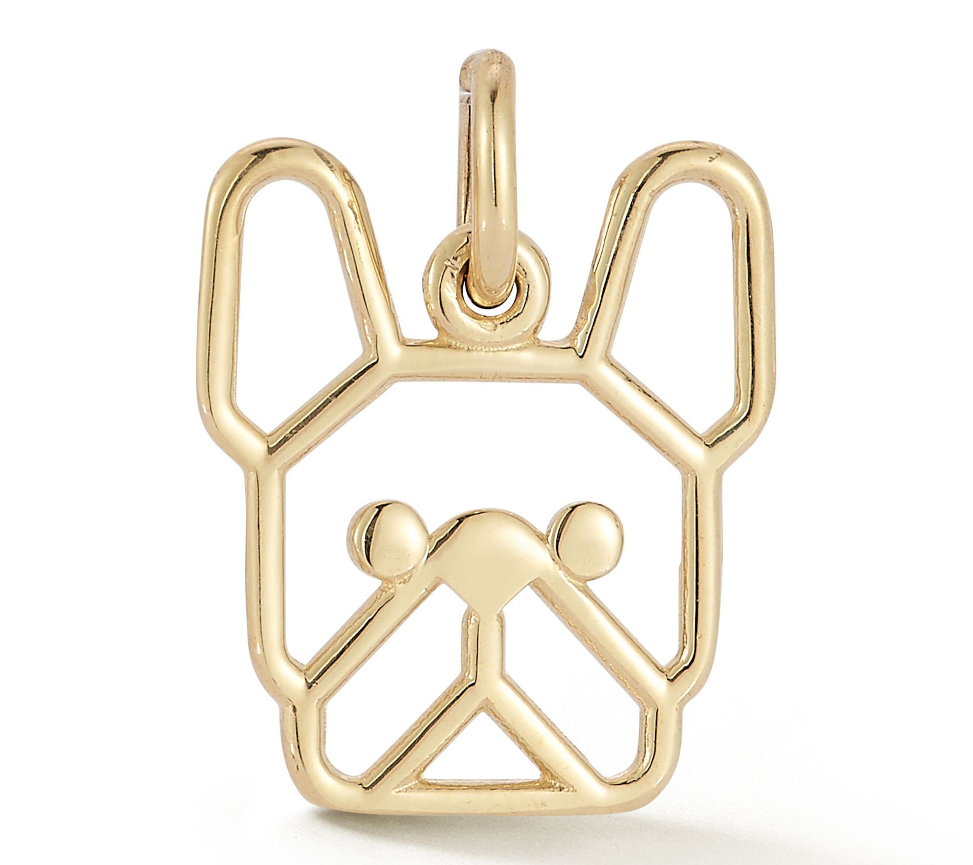 Italian Gold Bulldog Pendant, 14K