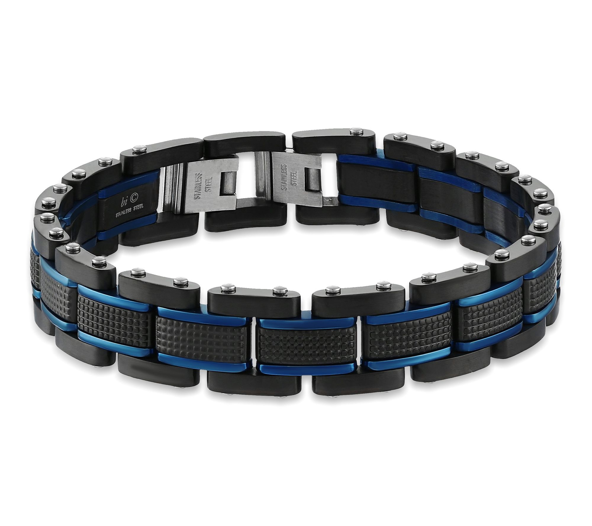LYNX Men's Stainless Steel Two-Toned Ion Plated Link Bracelet