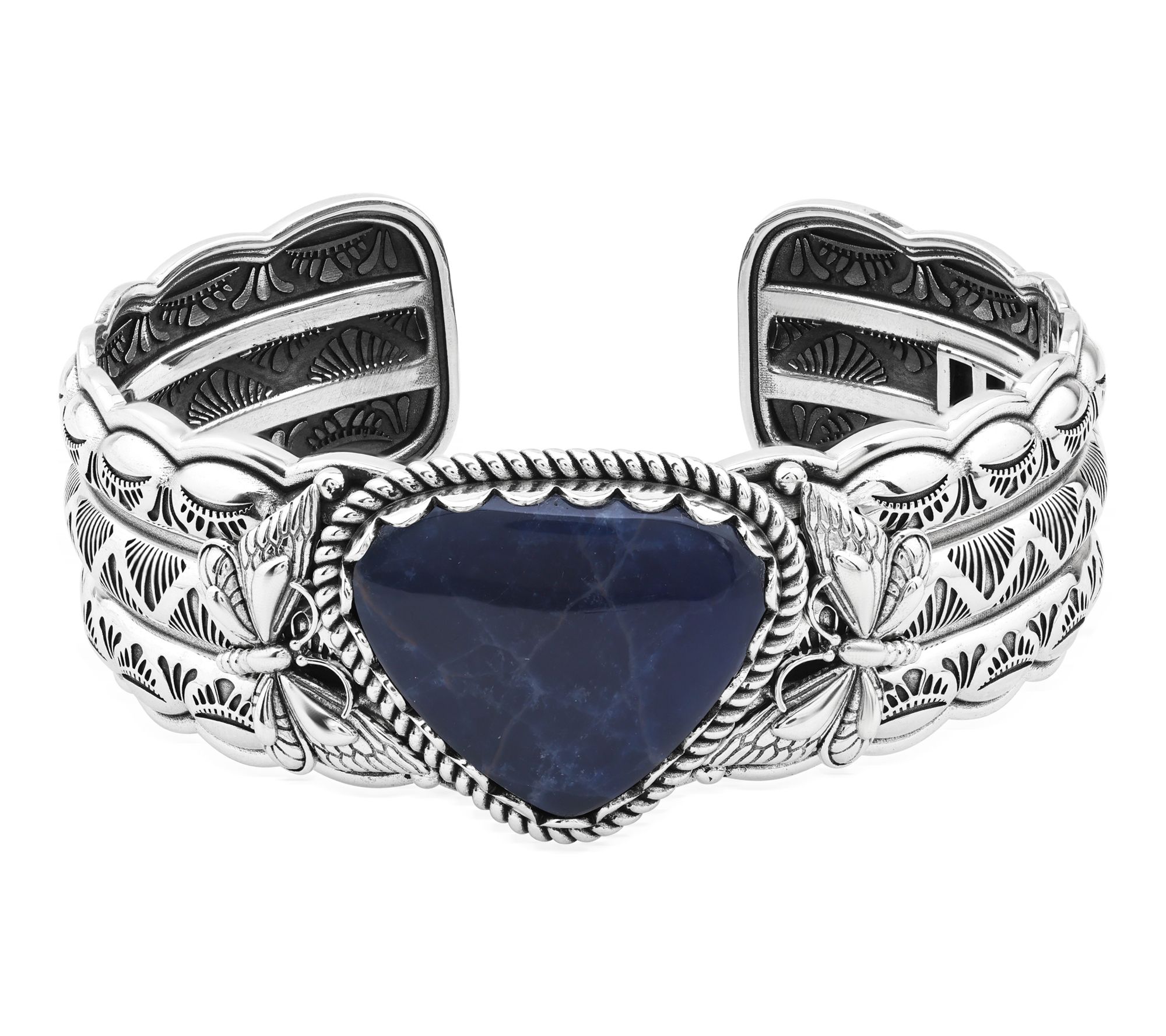 American West Gemstone Butterfly Hinged Cuff