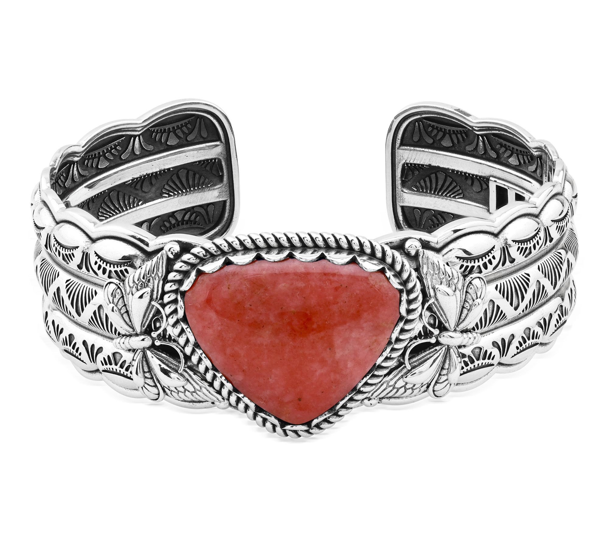 American West Gemstone Butterfly Hinged Cuff