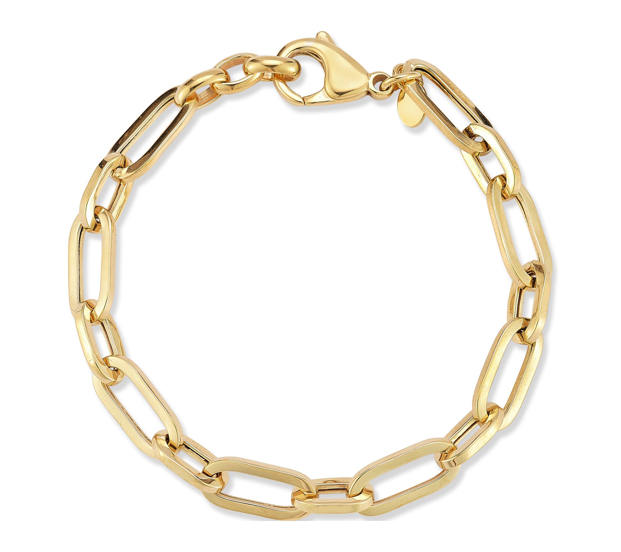 Italian Silver Paperclip Chain Bracelet, Sterling