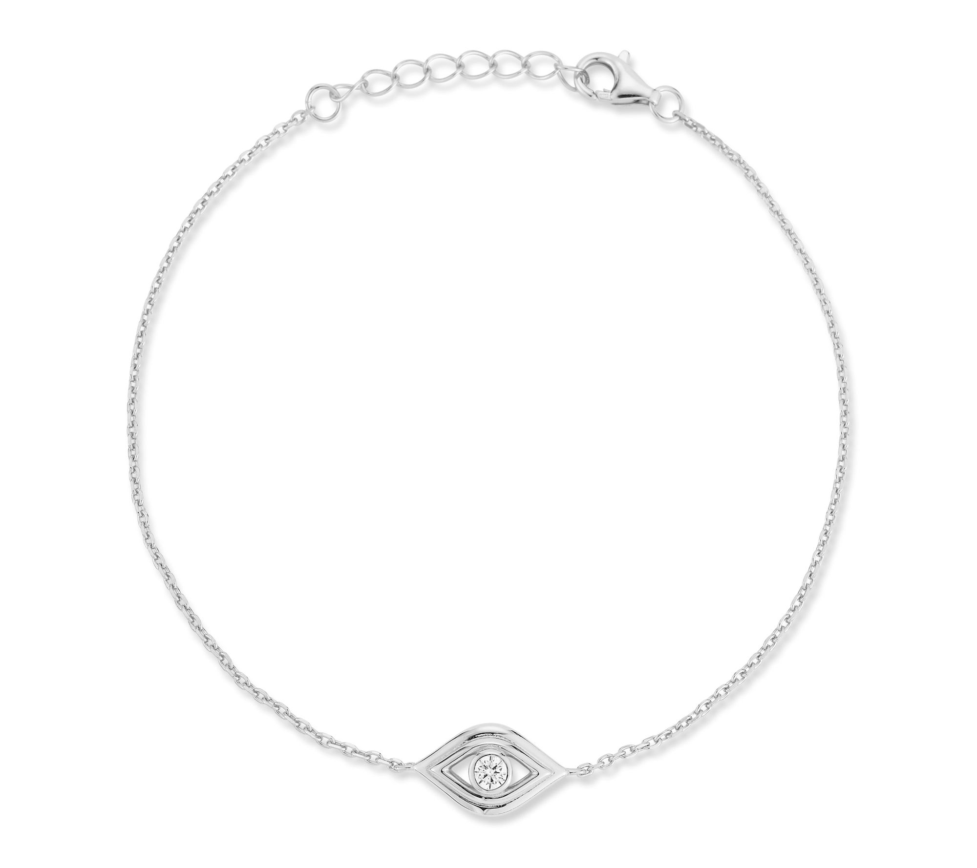 Sterlina Silver Evil Eye Bracelet, Sterling