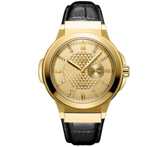 JBW Men's Saxon 1/10 cttw Diamond 18k Gold-Plated Watch