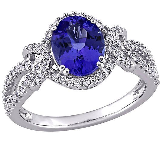 Bellini 14K 1.75 cttw Tanzanite & 1/3 cttw Diamond Ring