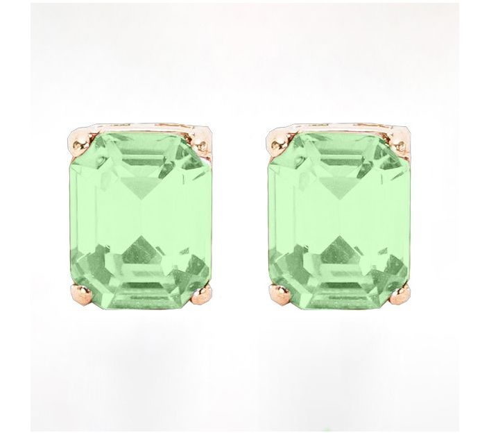 Violet & Brooks 'Everlyn' Emerald Crystal E arrings