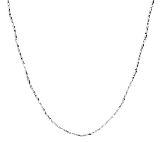 UltraFine Silver 20" Twisted Snake Chain Necklace 8.4g