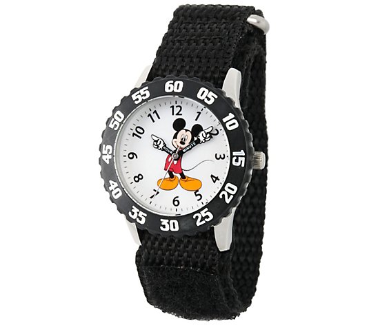 Disney Mickey Mouse Boy's Black Time Teacher Watch