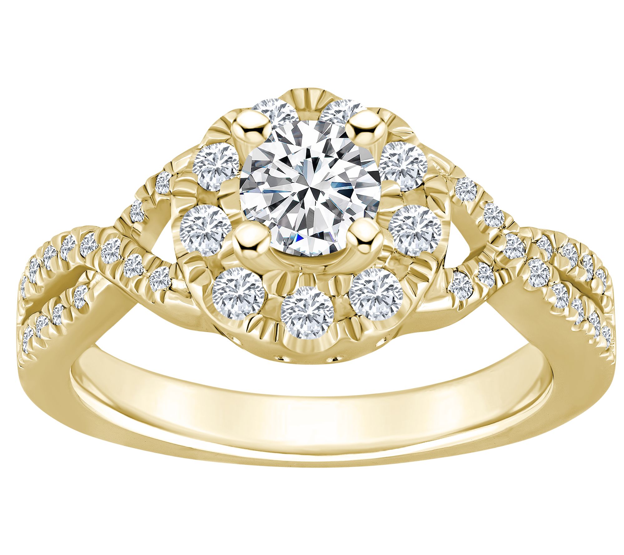 Affinity 0.85 cttw Diamond Engagement Ri ng, 14K Gold - QVC.com