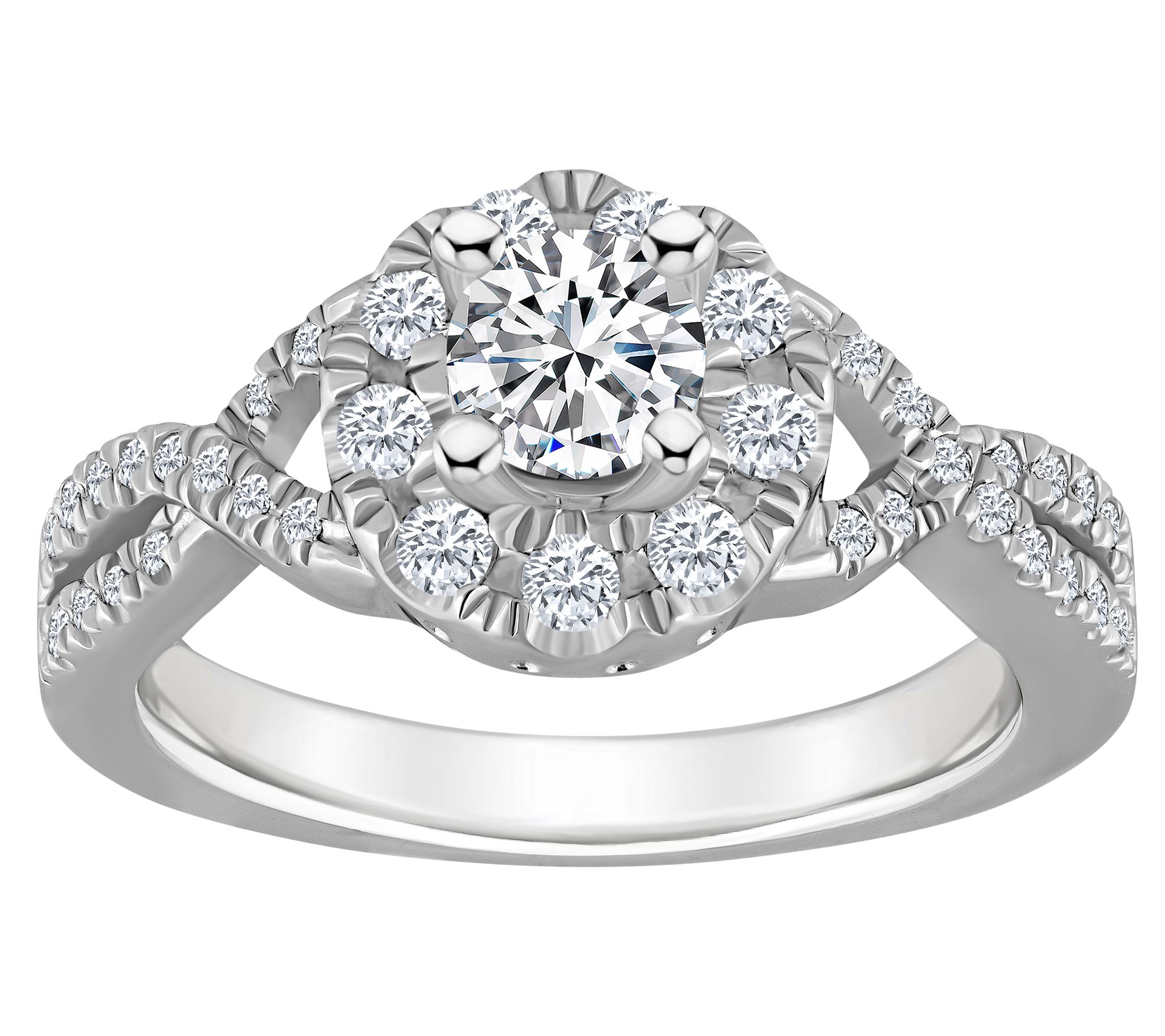 Affinity 0.85 cttw Diamond Engagement Ri ng, 14K Gold