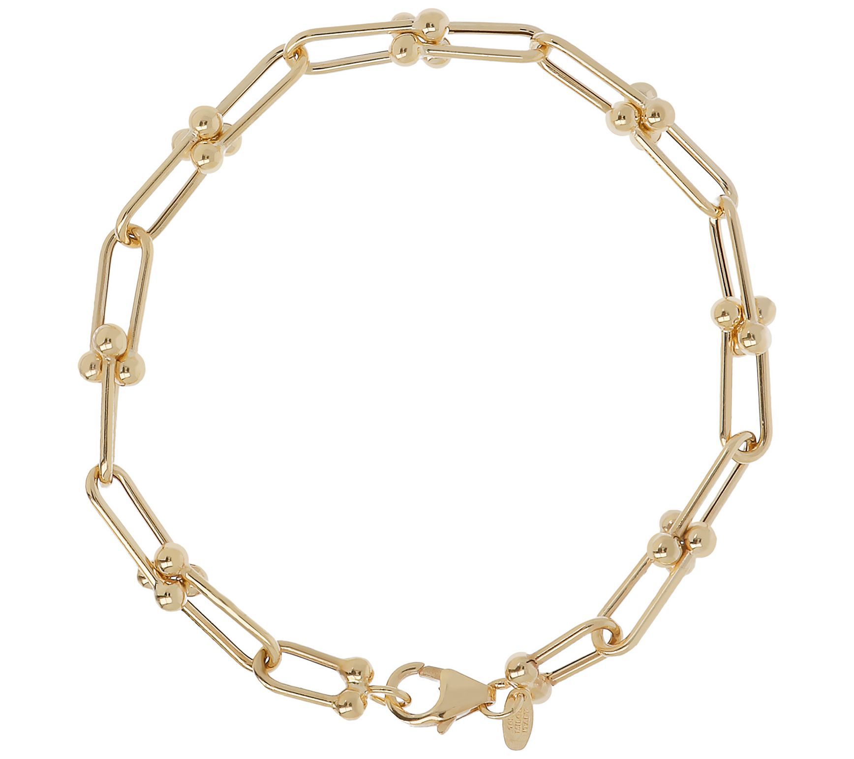 Italian Gold 8-1/4" Polished Fancy Link Bracele, 10K 4.6g