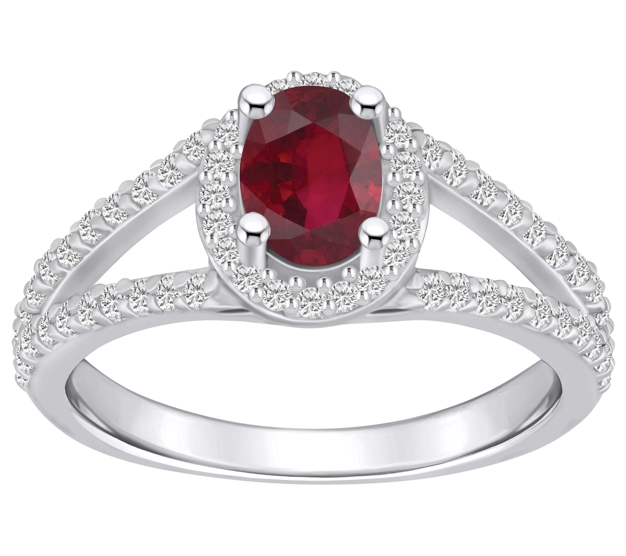 Affinity Gems 1.05 cttw Ruby 0.50 cttw Diamond Ring, 14K Gold