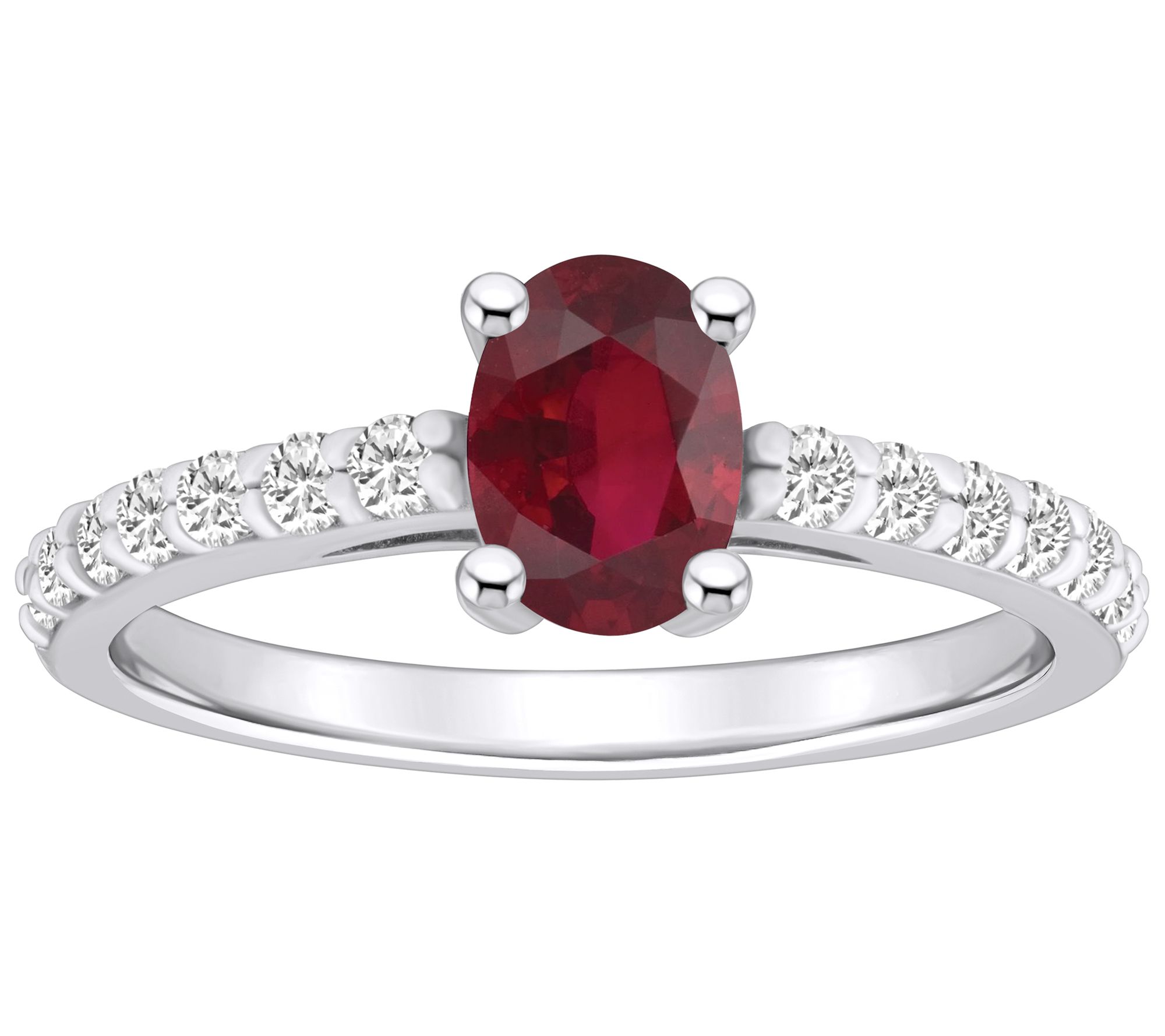 Affinity Gems 1.05 cttw Ruby & 0.35 cttw Diamond Ring, 14K