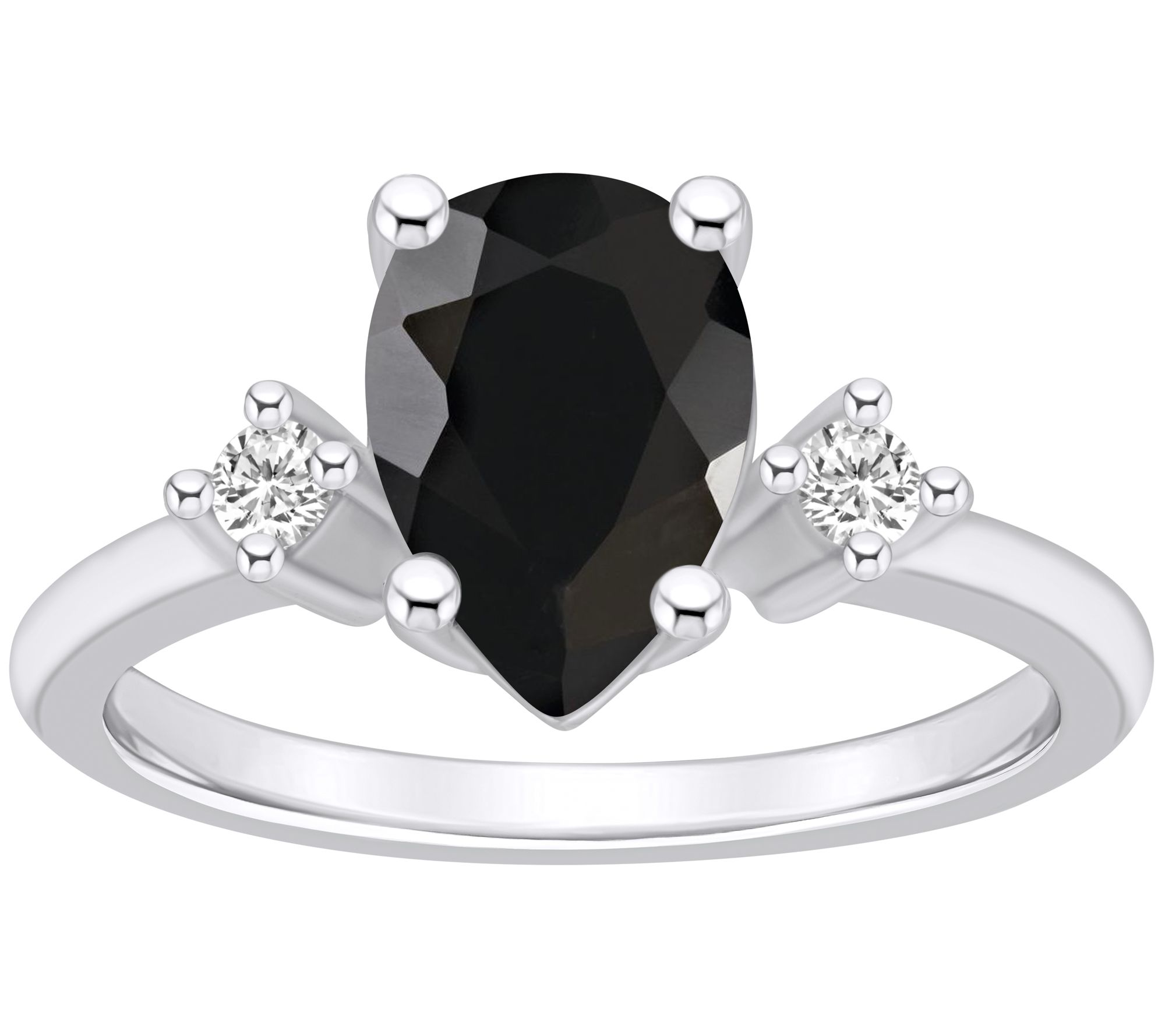 Affinity Gems Pear Gemstone & Diamond Ring, 14K White Gold