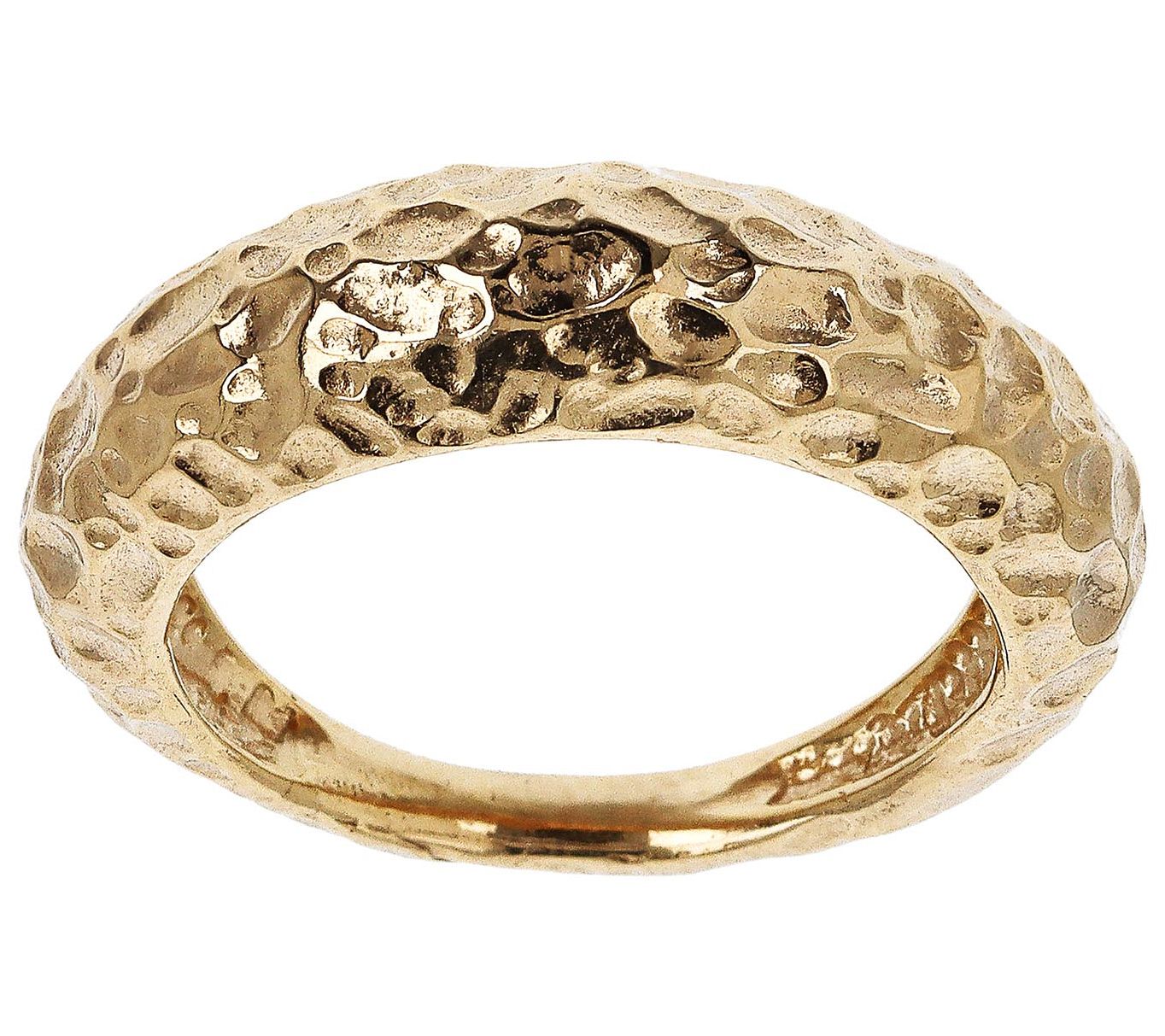 Bronzo Italia Graduated Hammered Band Ring