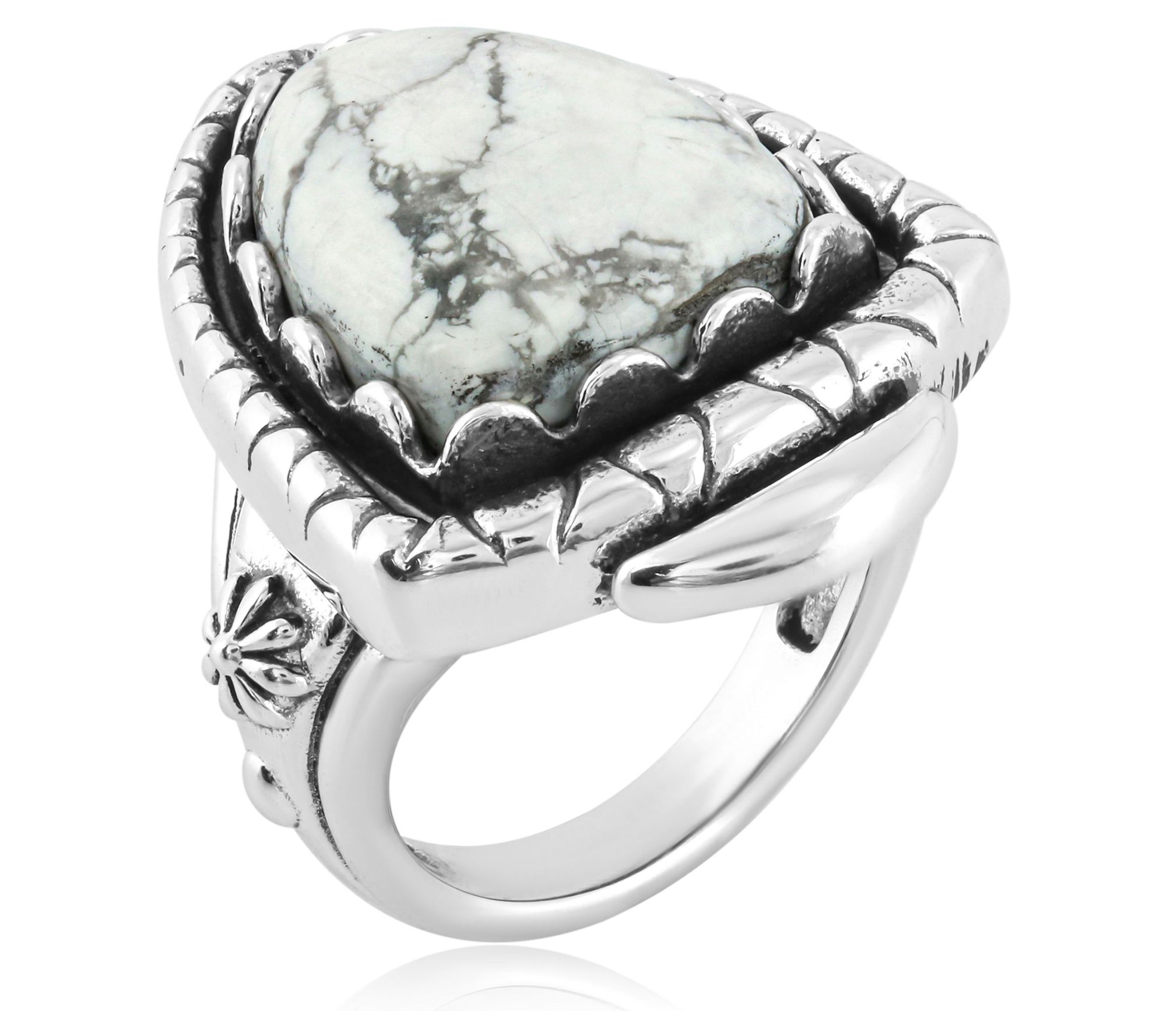 American West Sterling Silver Shield Gemstone Ring