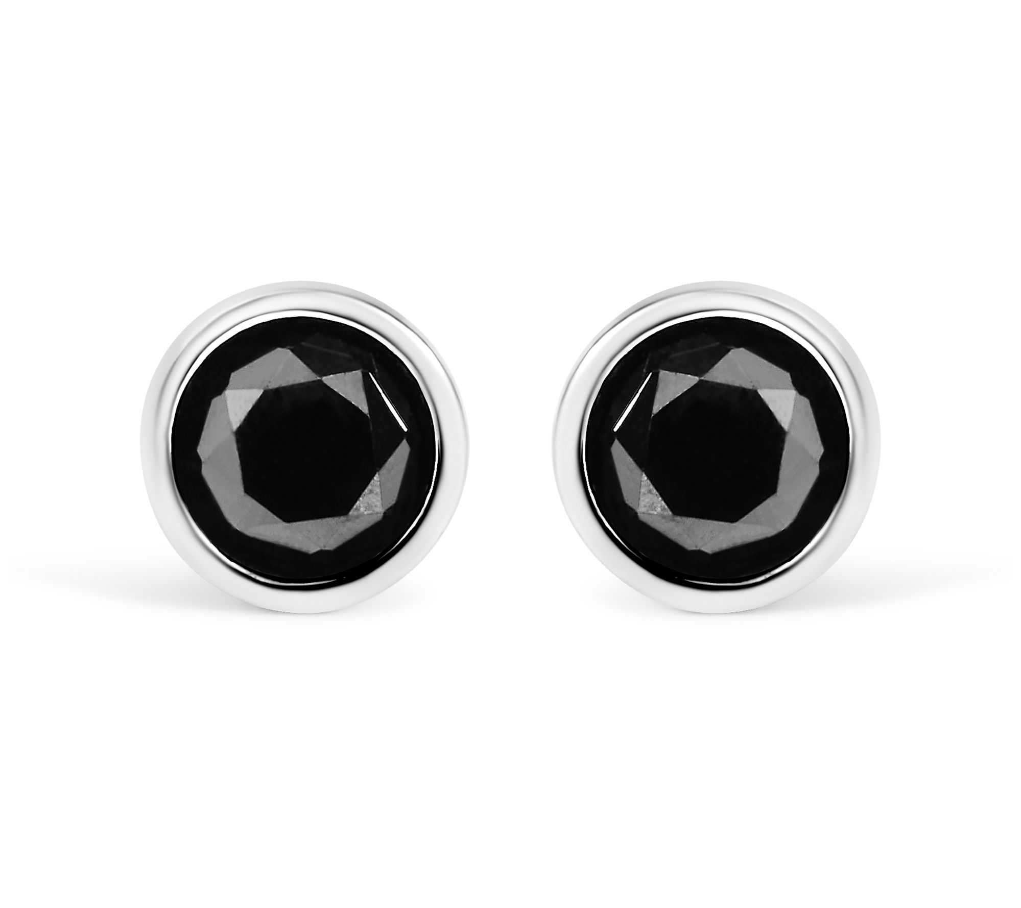 Haus of Brillia nce 4.00 cttw B lack Diamond Ea rrings, Sterlin