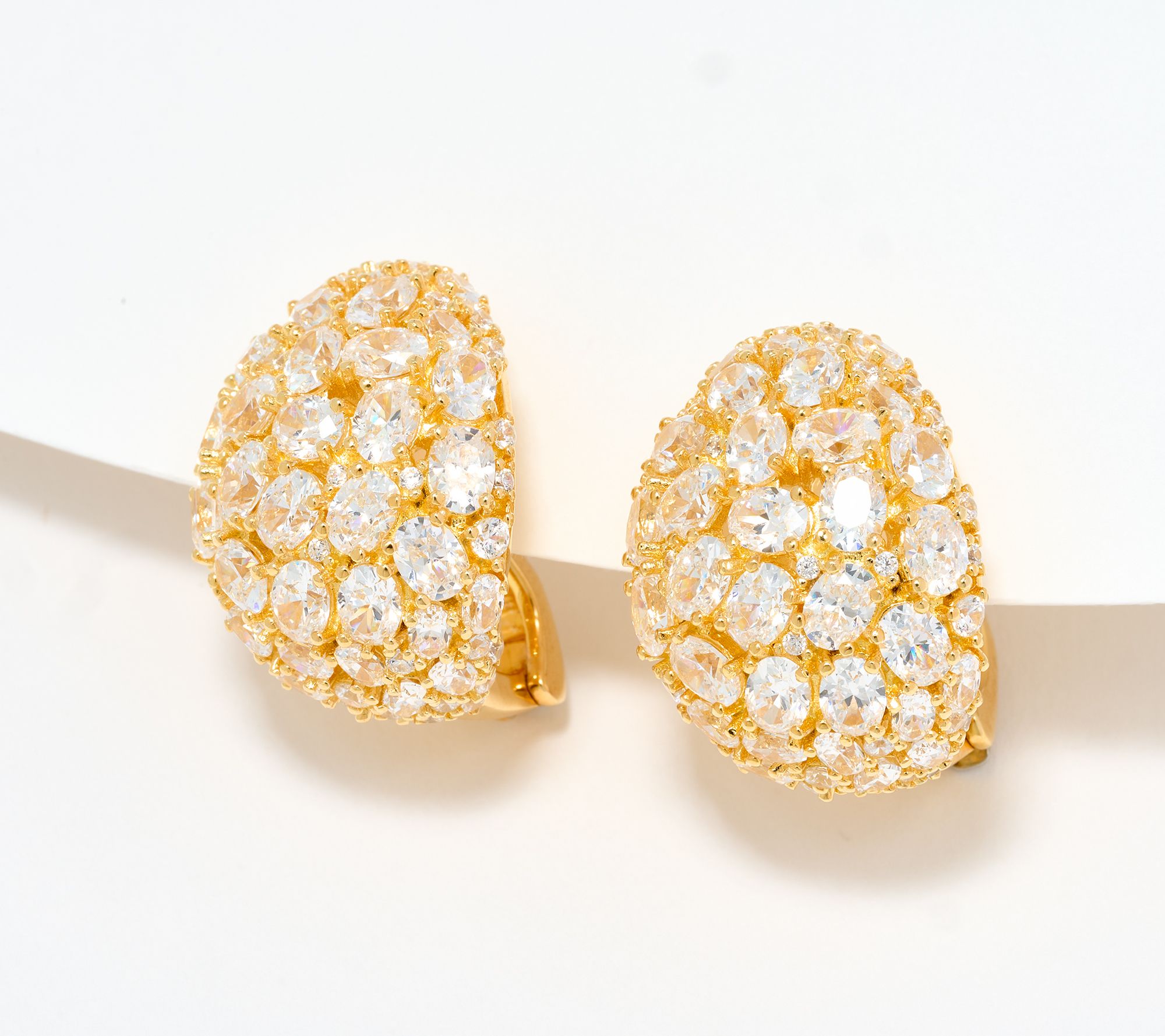 Diamonique x Kathy Levine Dazzle Hoop Earrings, Sterling Silver