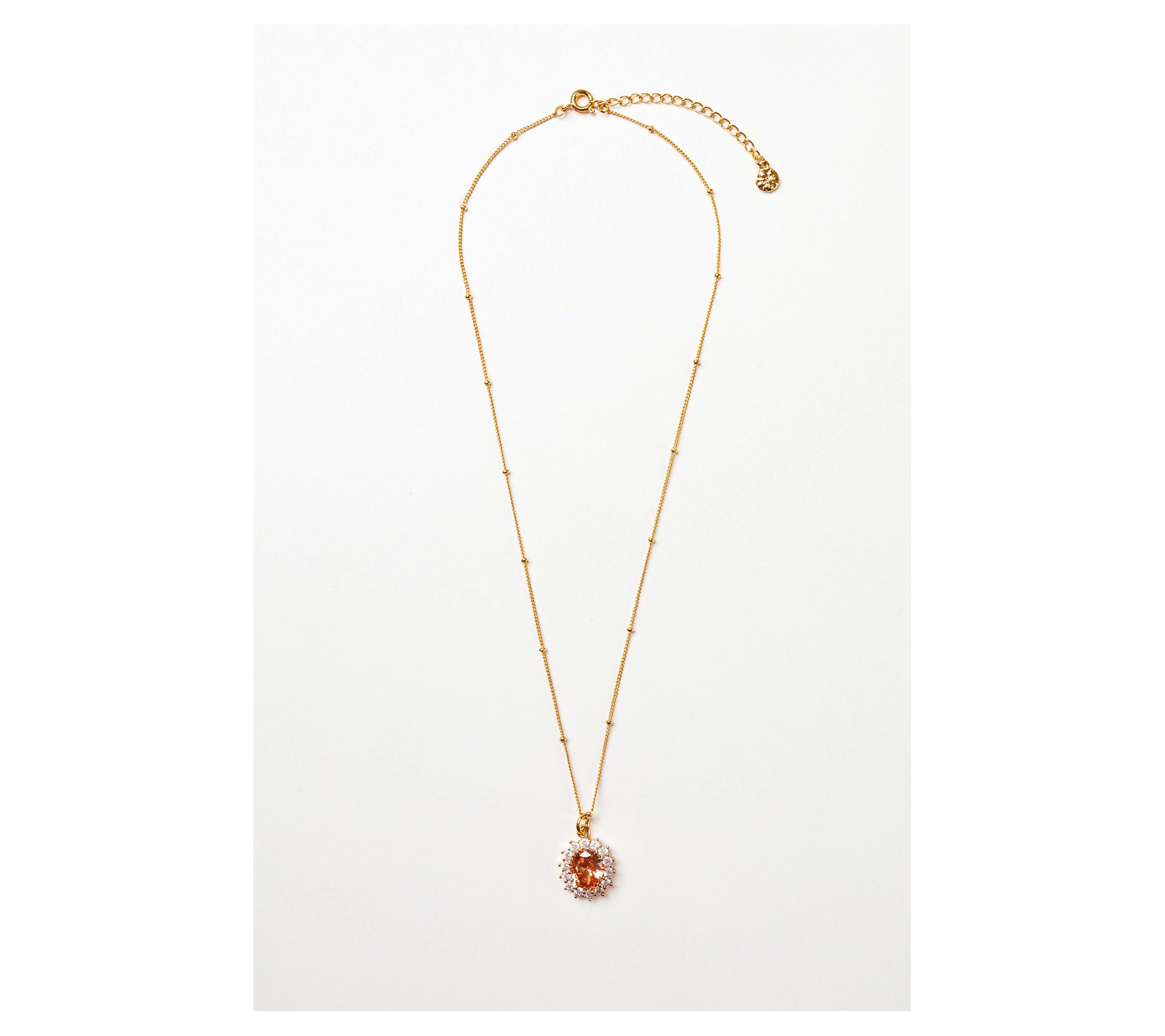 Violet & Brooks Eloise Crystal Halo Pendant w/ Chain