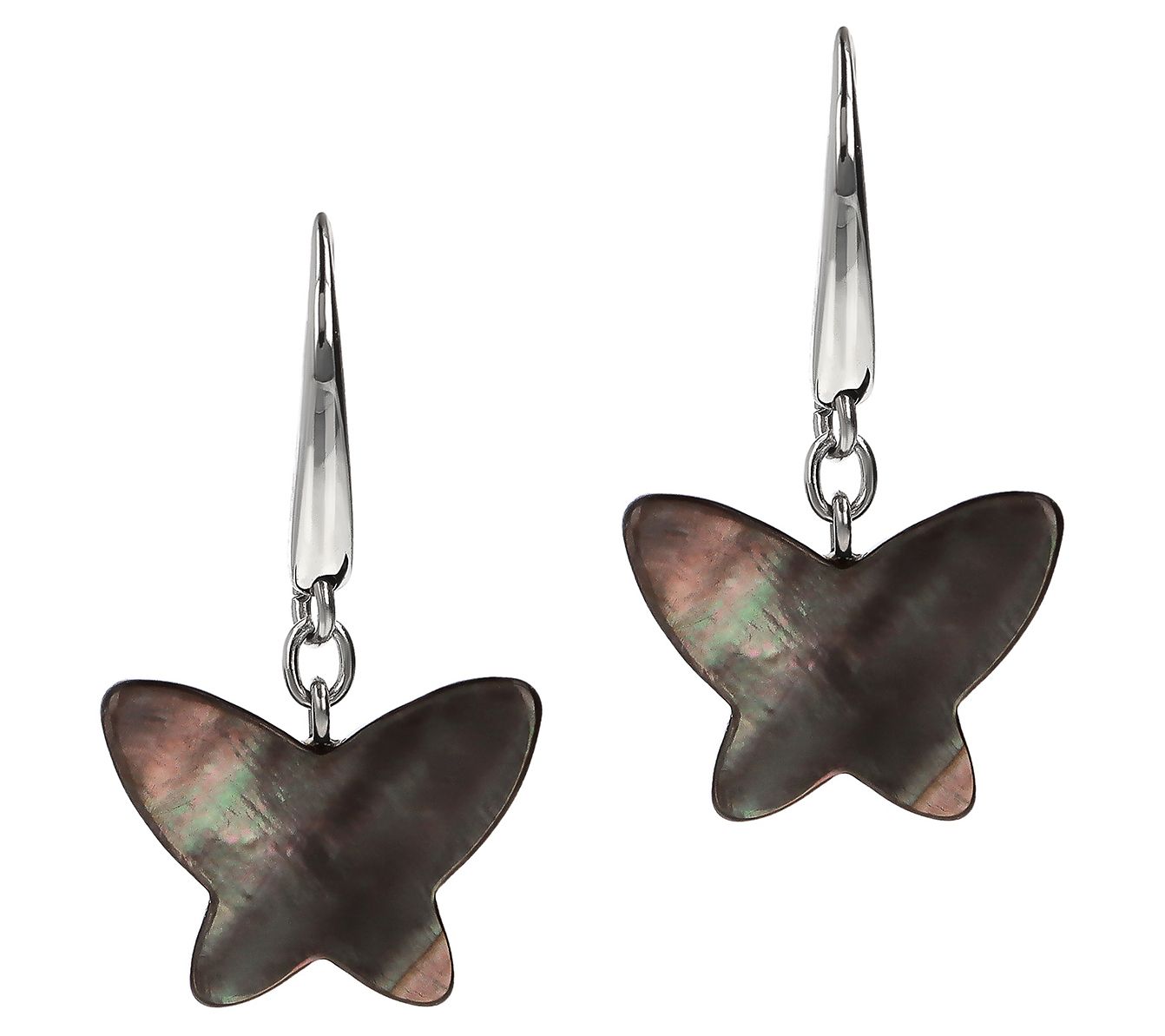 Steel by Design Mother of Pearl Butterfly DropEarrings