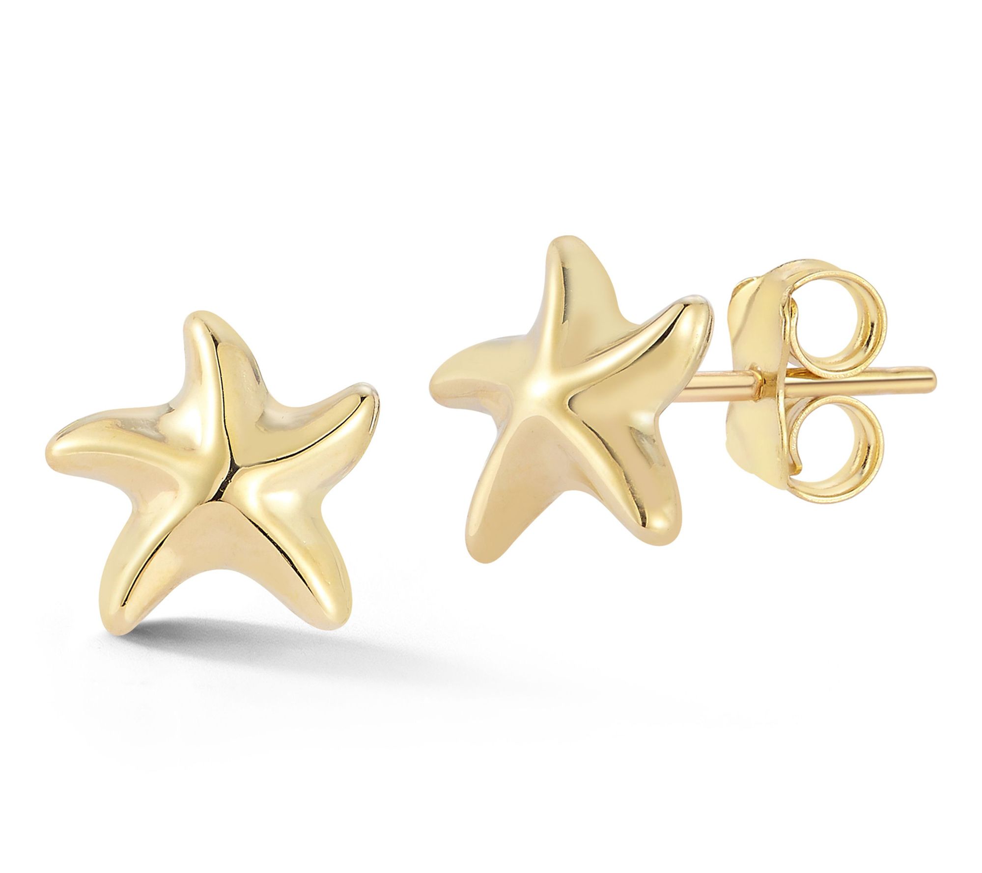 Luminosa Gold Starfish Stud Earrings, 14K