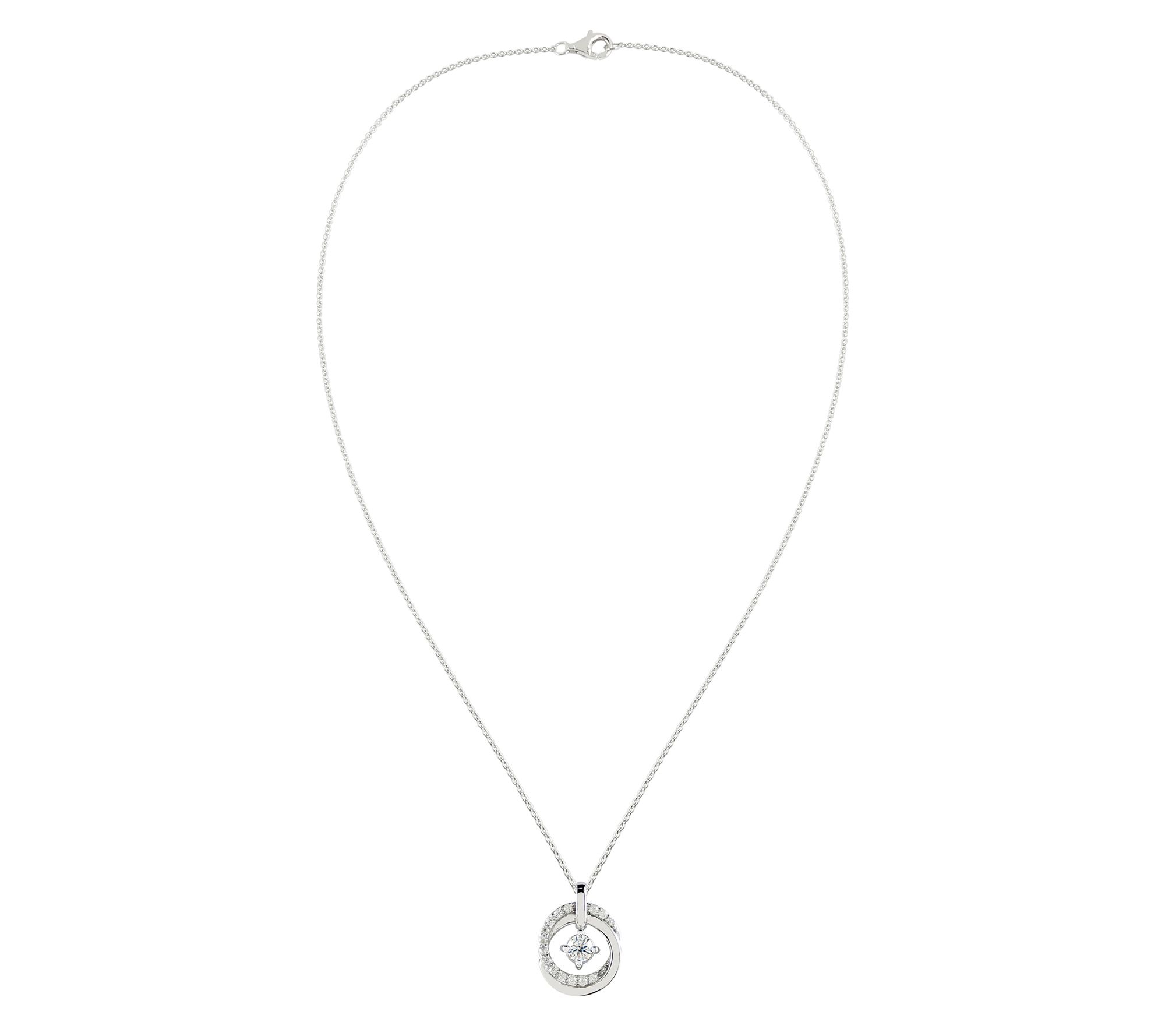 Diamonique 4.90 cttw Pendant w/ Chain, SterlingSilver