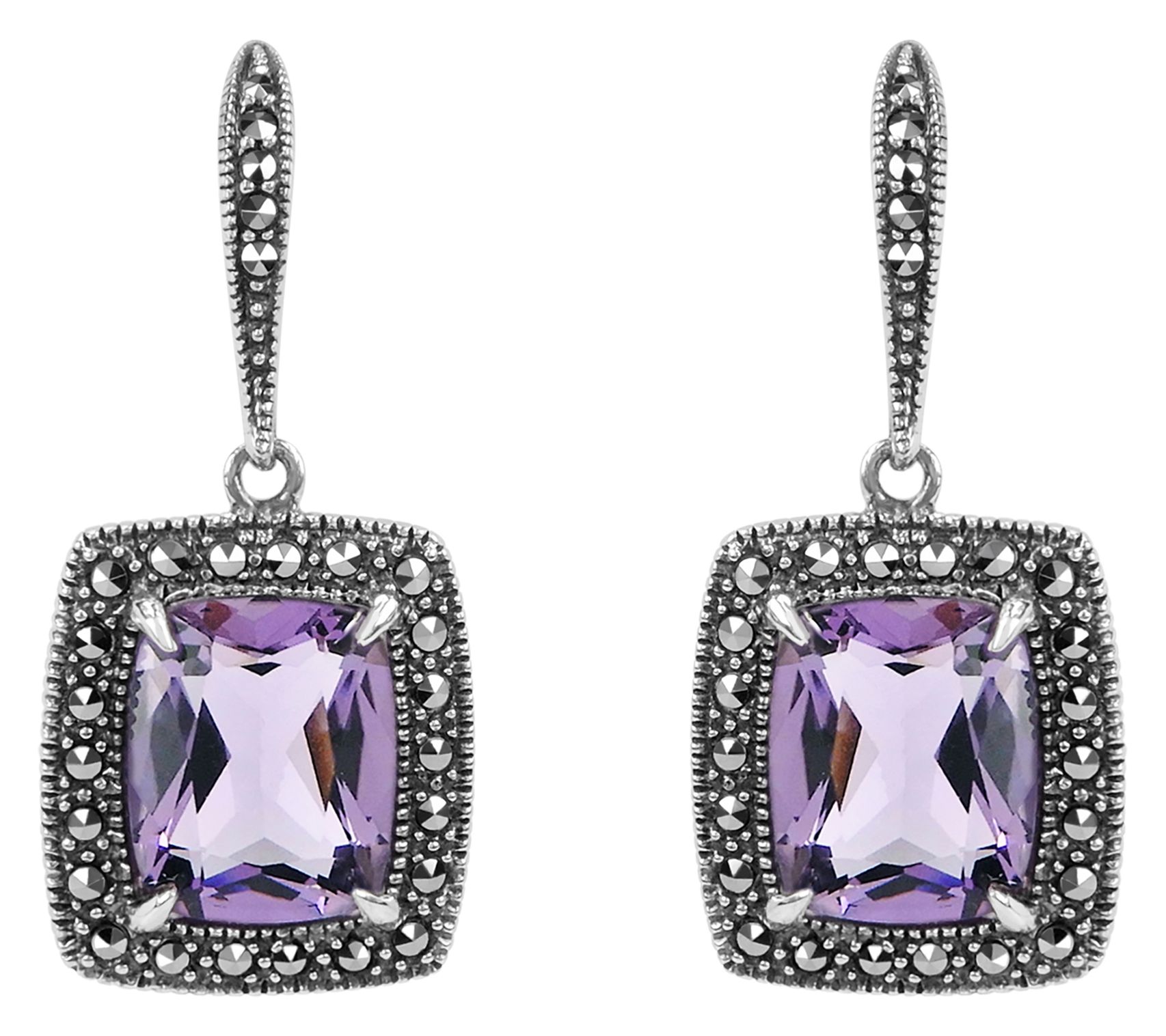 Suspicion Sterling Simulated Quartz & MarcasiteEarrings