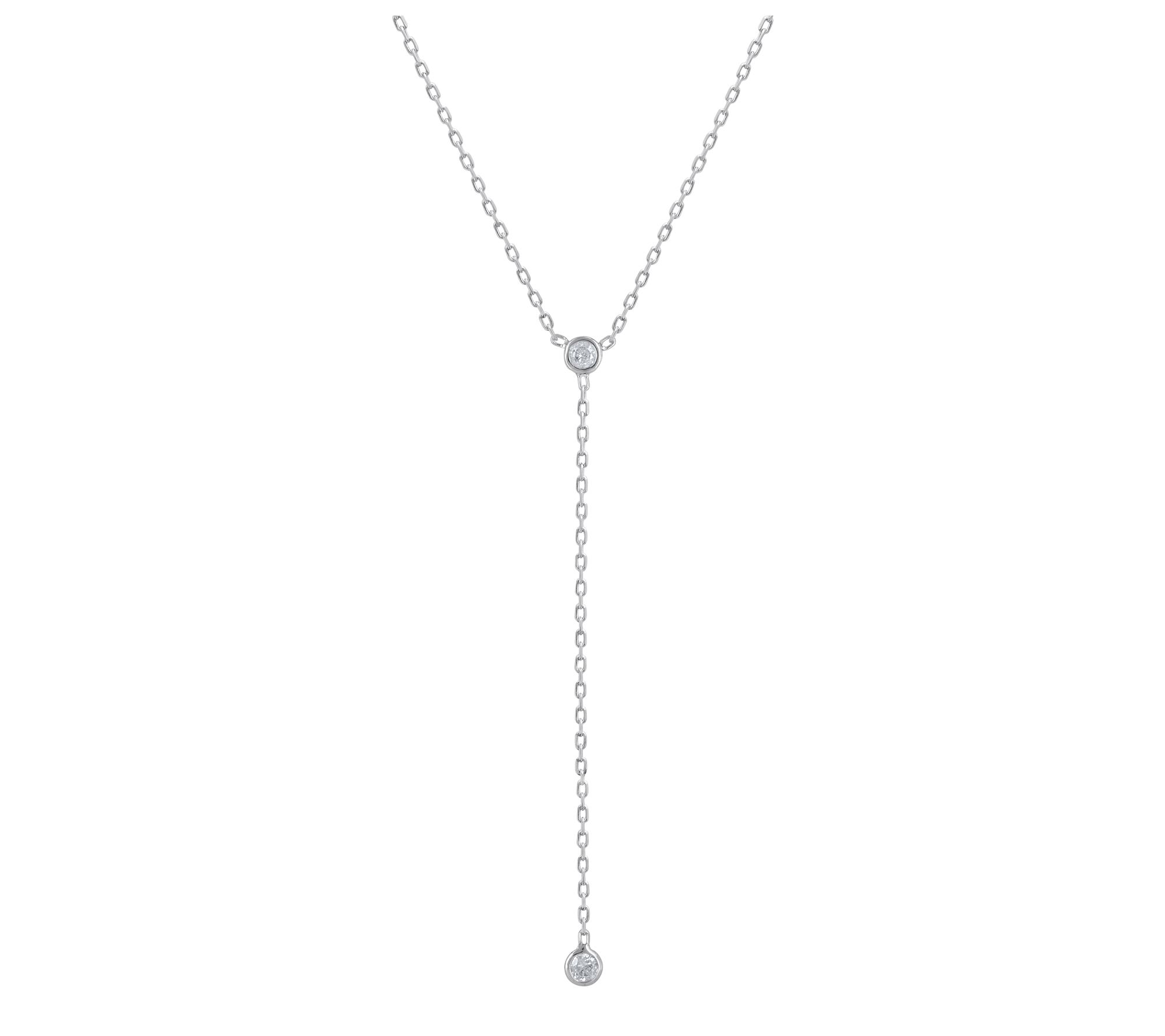 Accents by Affinity Diamonds Lariat Necklace, Sterling Silver