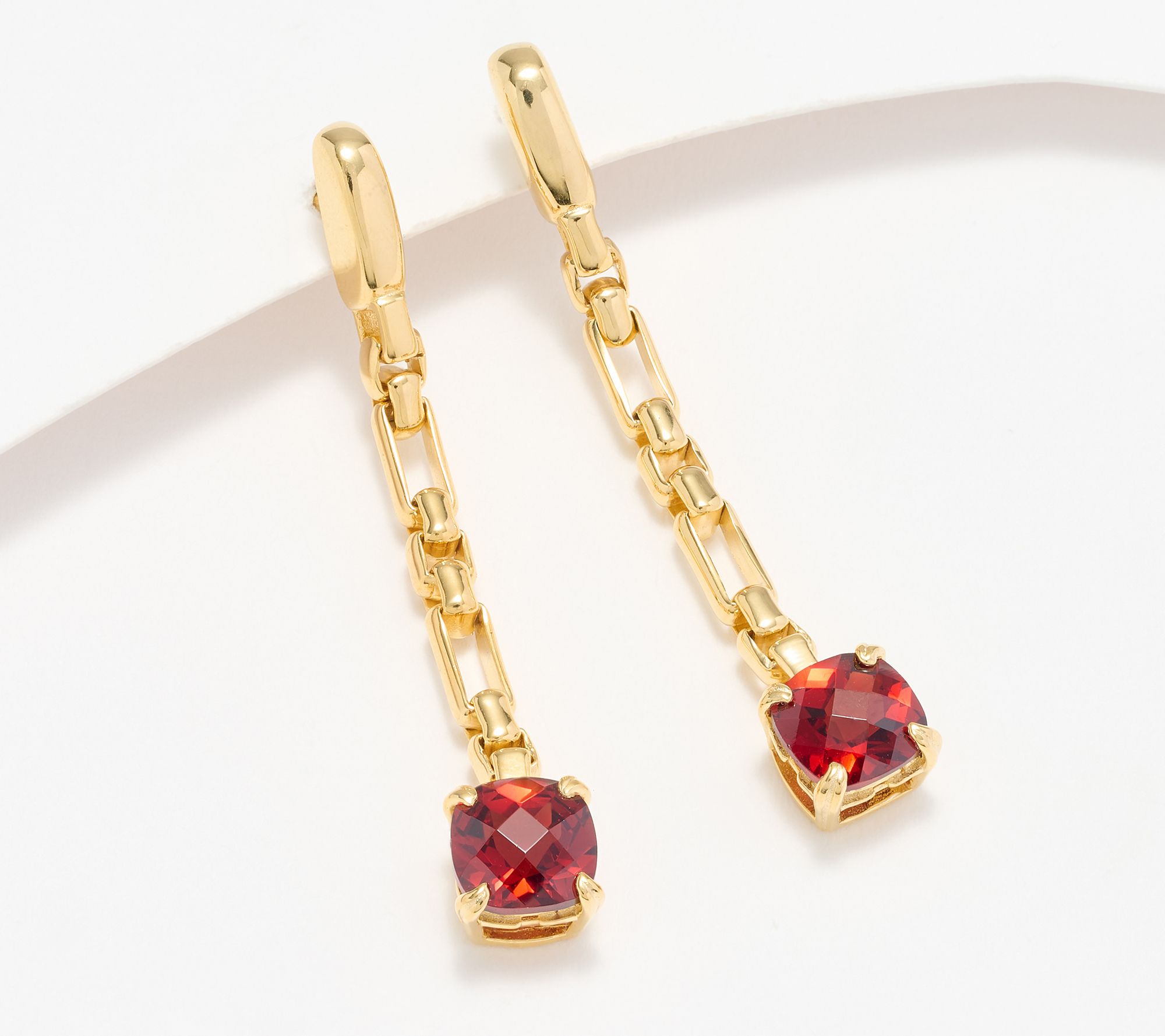 Christian James by Scott Grimes 14K Gold Clad Gemstone Drop Earrings