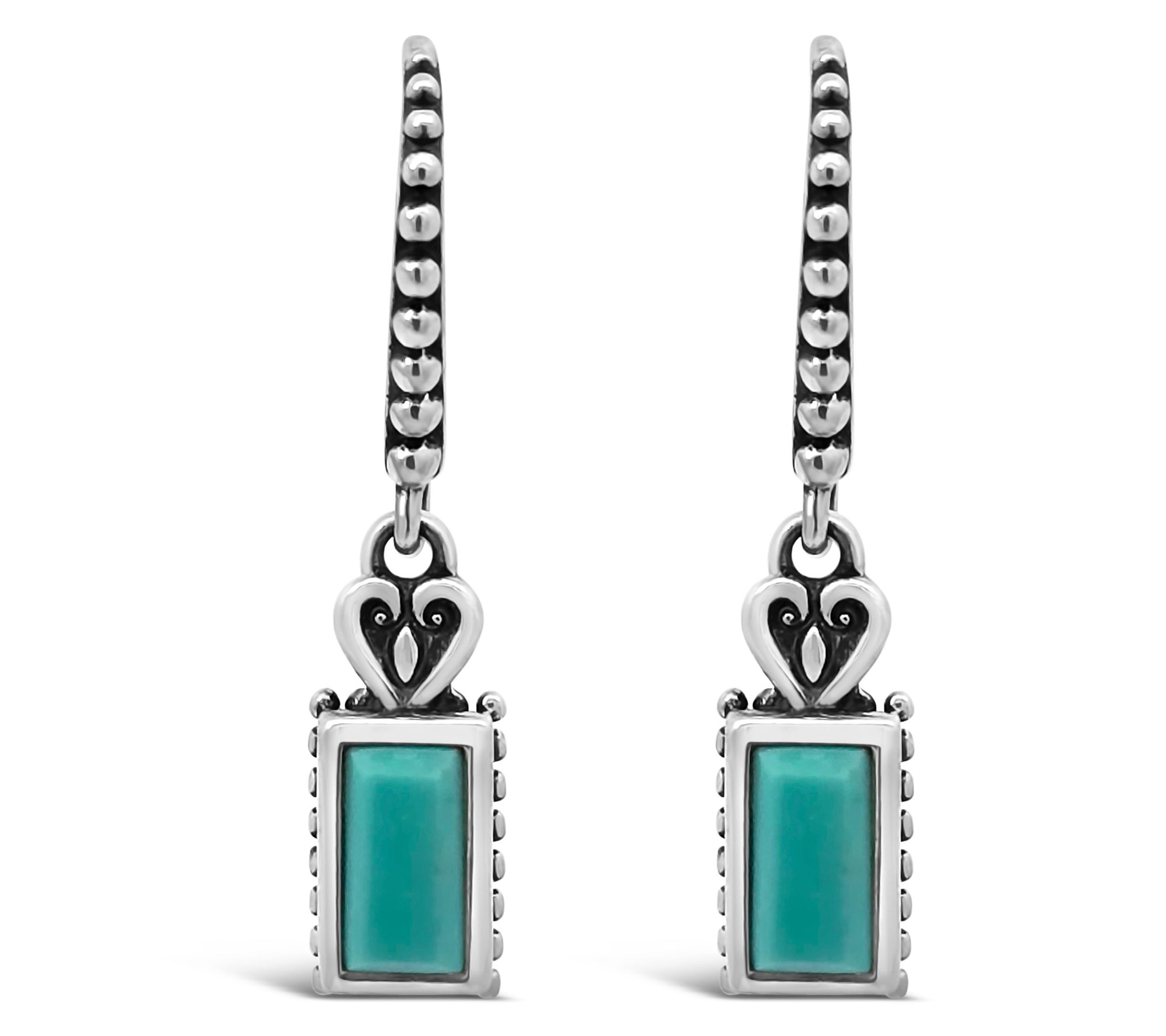 Elyse Ryan Sterling Silver Turquoise Dangle Earrings