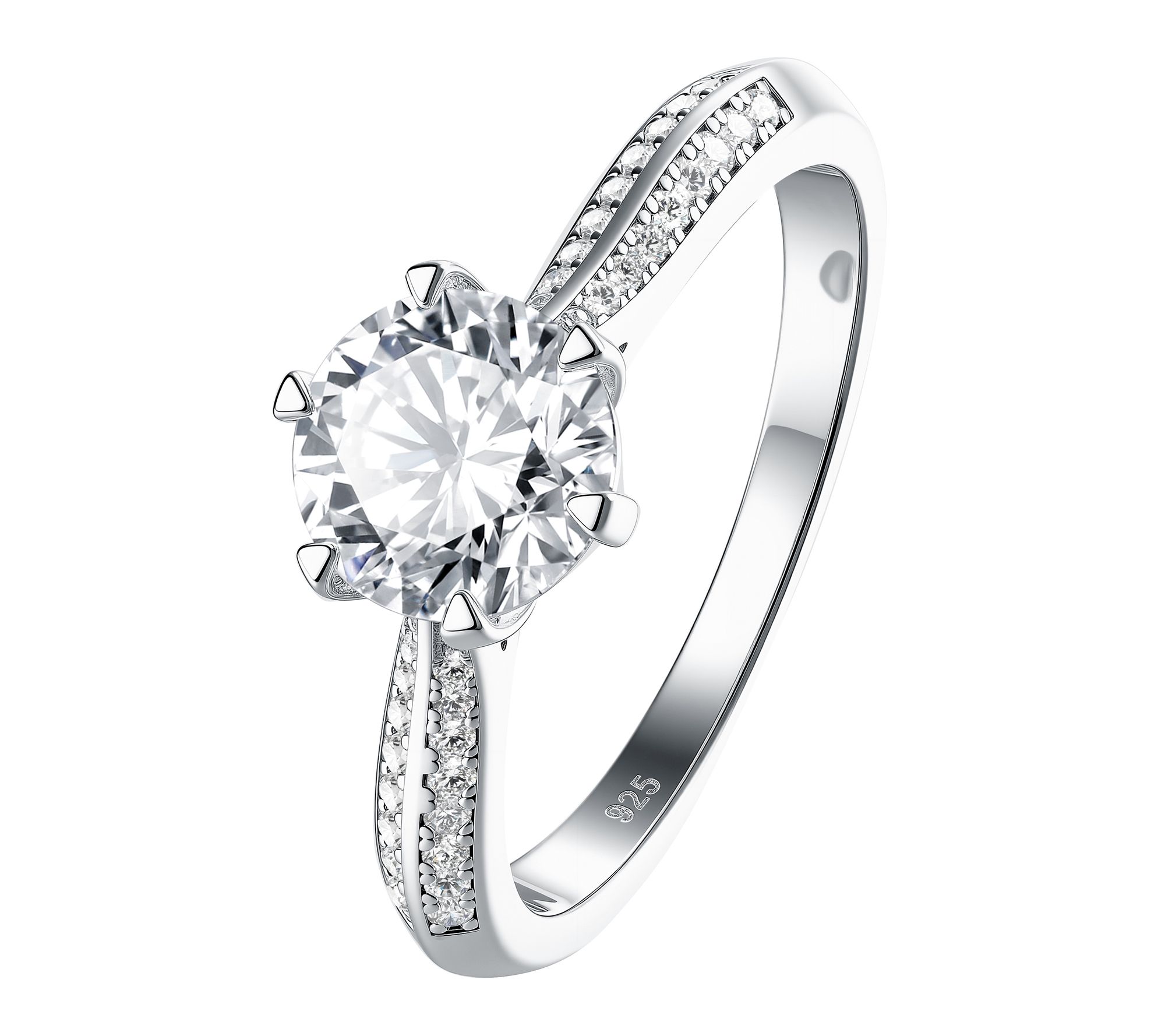 Diamonique 1.50 cttw Solitaire Ring, Sterling Silver